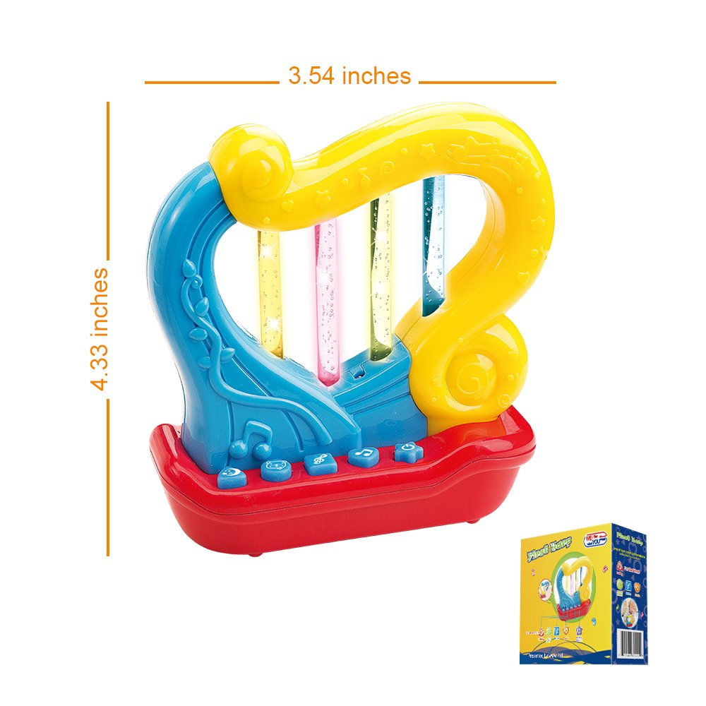 Baby Harp - Portable Musical Toy for Babies & Toddlers with Lullabies, LED Lights & Play Mode - Interactive Learning Instrument for Early Childhood Development | Perfect for Bedtime, Playtime & Sensory Stimulation