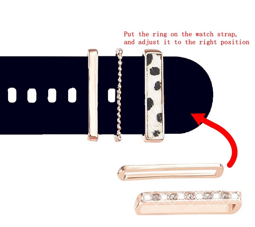 Apple Watch Charms Set for Series 9-1 - Decorative Bands for Work & Gym