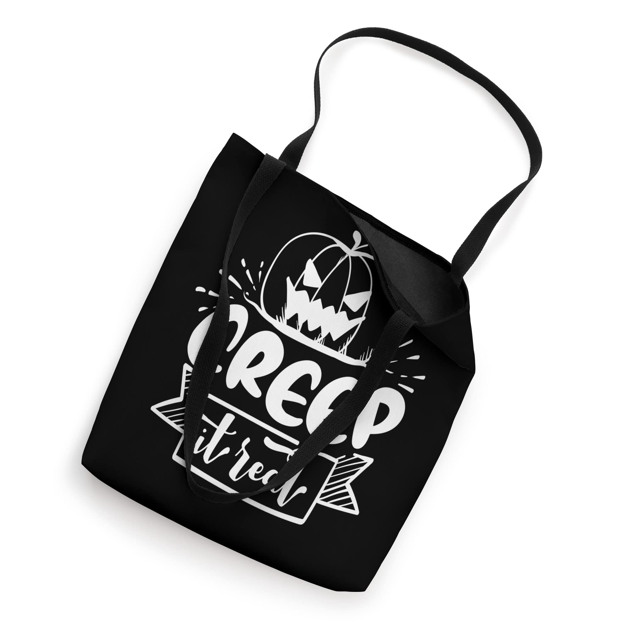 Creep it Real Halloween Tote Bag - Spooky Cute Reusable Shopping Bag for Trick or Treat, Parties & Everyday Use