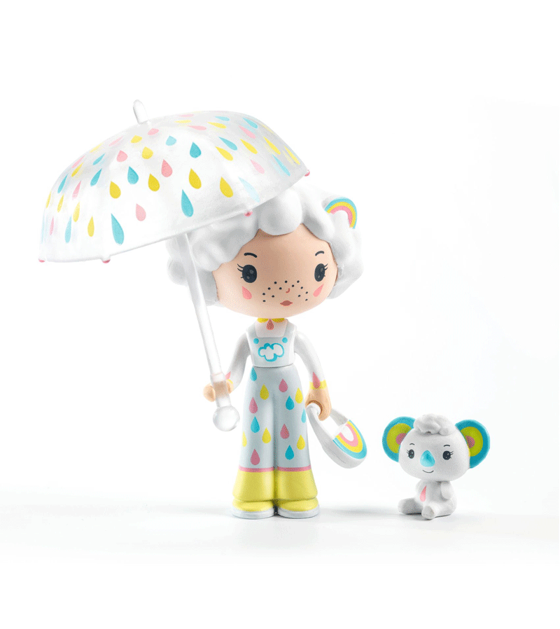 Prunelle & Blanca Tinyly Doll Figure by Djeco - Cute Collectible Miniature Dolls for Kids, Perfect for Playtime, Room Decor & Gift Giving