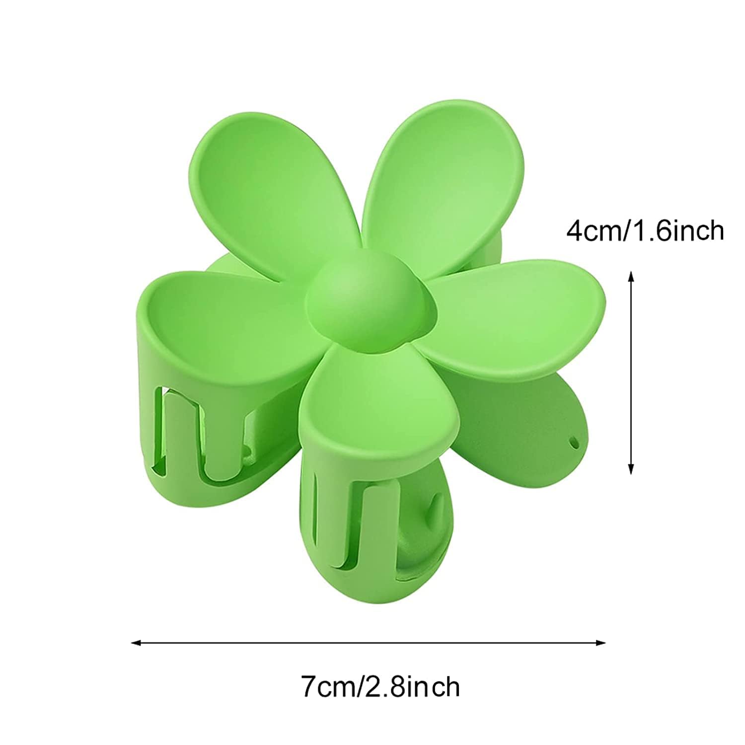 JJLFresheners Candy Colored Flower Hair Clips - Big Cute Claw Clips for Thick Hair (Milk Coffee, 1 Count) | Perfect for School, Work, Parties & Everyday Hairstyles