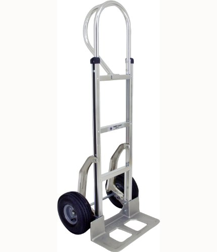 Heavy Duty Aluminum Hand Truck with Fixed Casters & Vertical Loop Handle - 500 lbs Capacity, 53