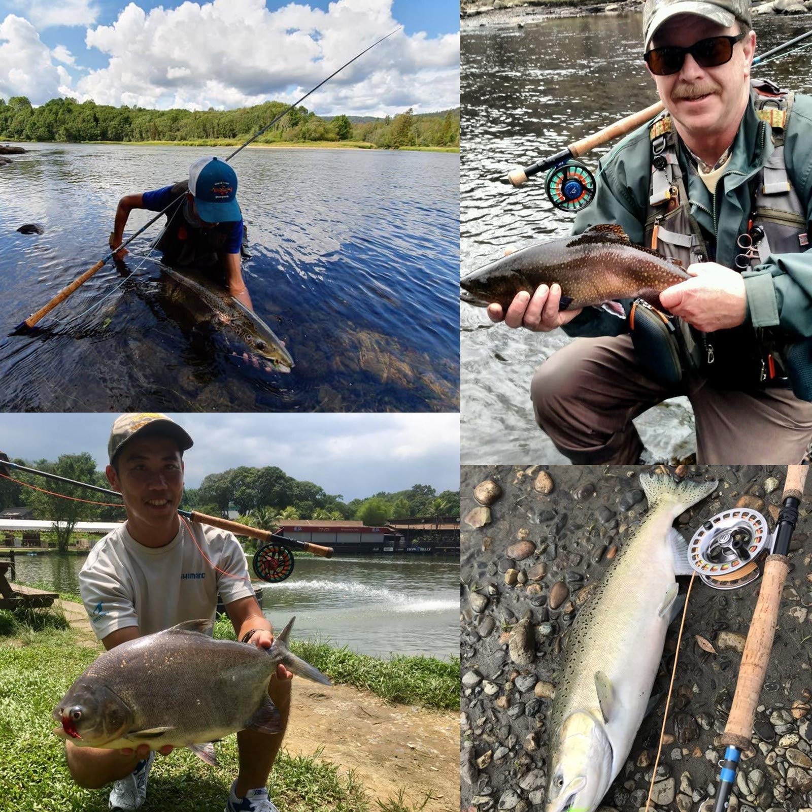 Maxcatch Carbon Fiber 4-Piece Switch Fly Rod - Two-Handed Fly Fishing Rod for Salmon & Steelhead | Perfect for River & Stream Fishing Adventures