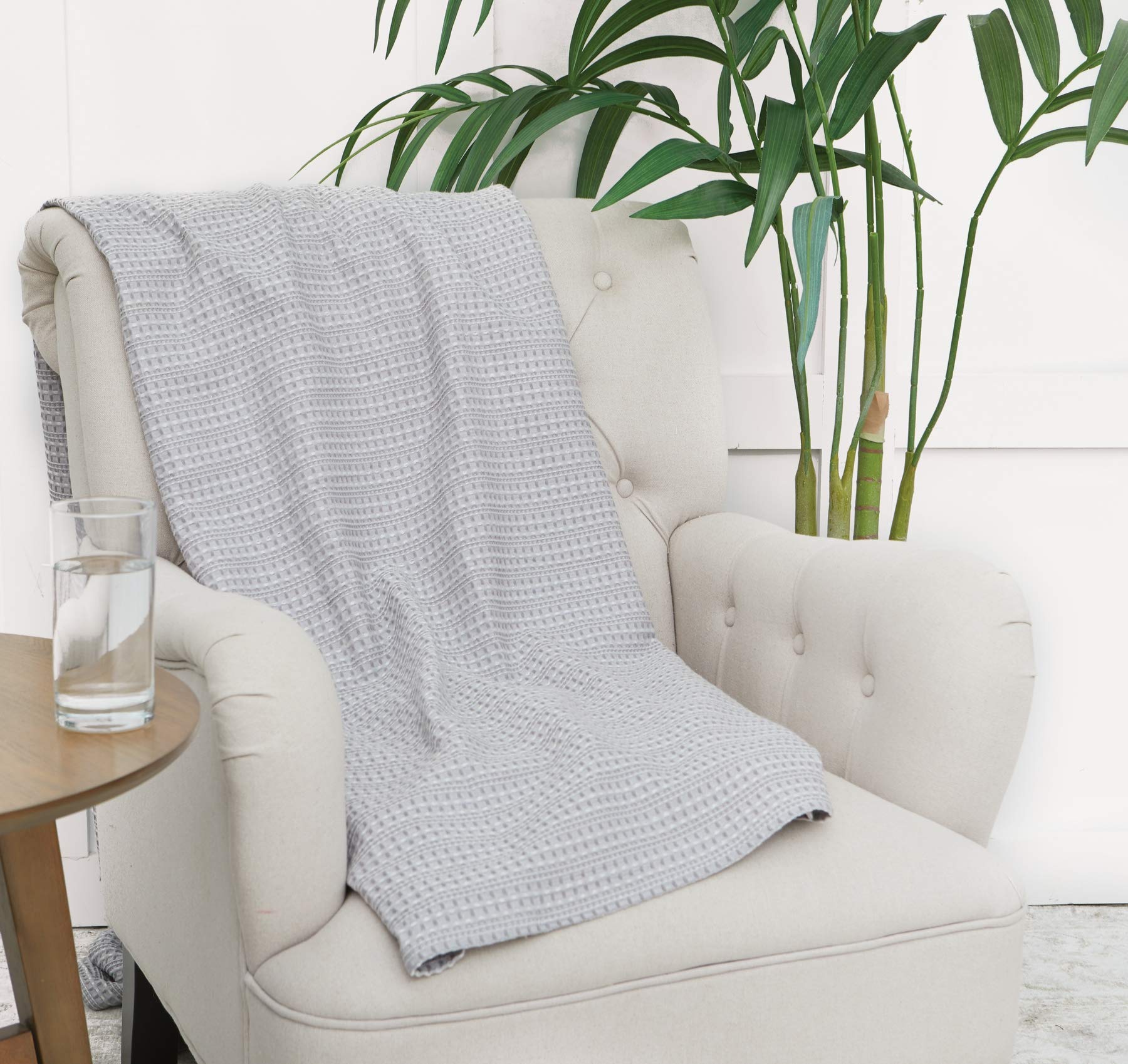 C&F Home King Size Waffle Weave Cotton Blanket - 108