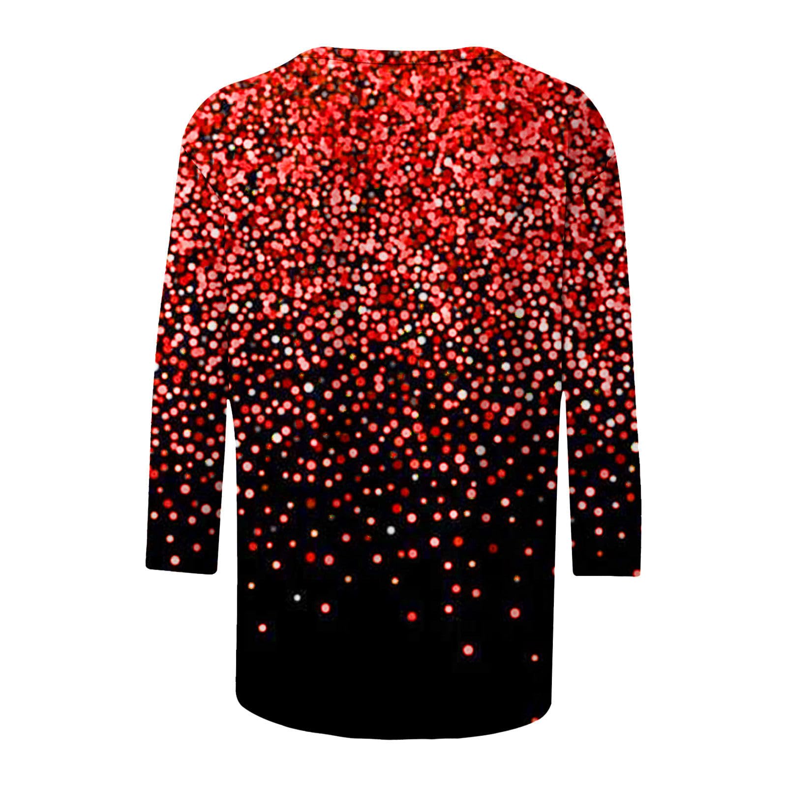 Women's Casual 3/4 Sleeve Slim Fit Graphic T-Shirts - Cute Summer Fashion Tees 2024 | Perfect for Everyday Wear, Outings & Casual Office Looks