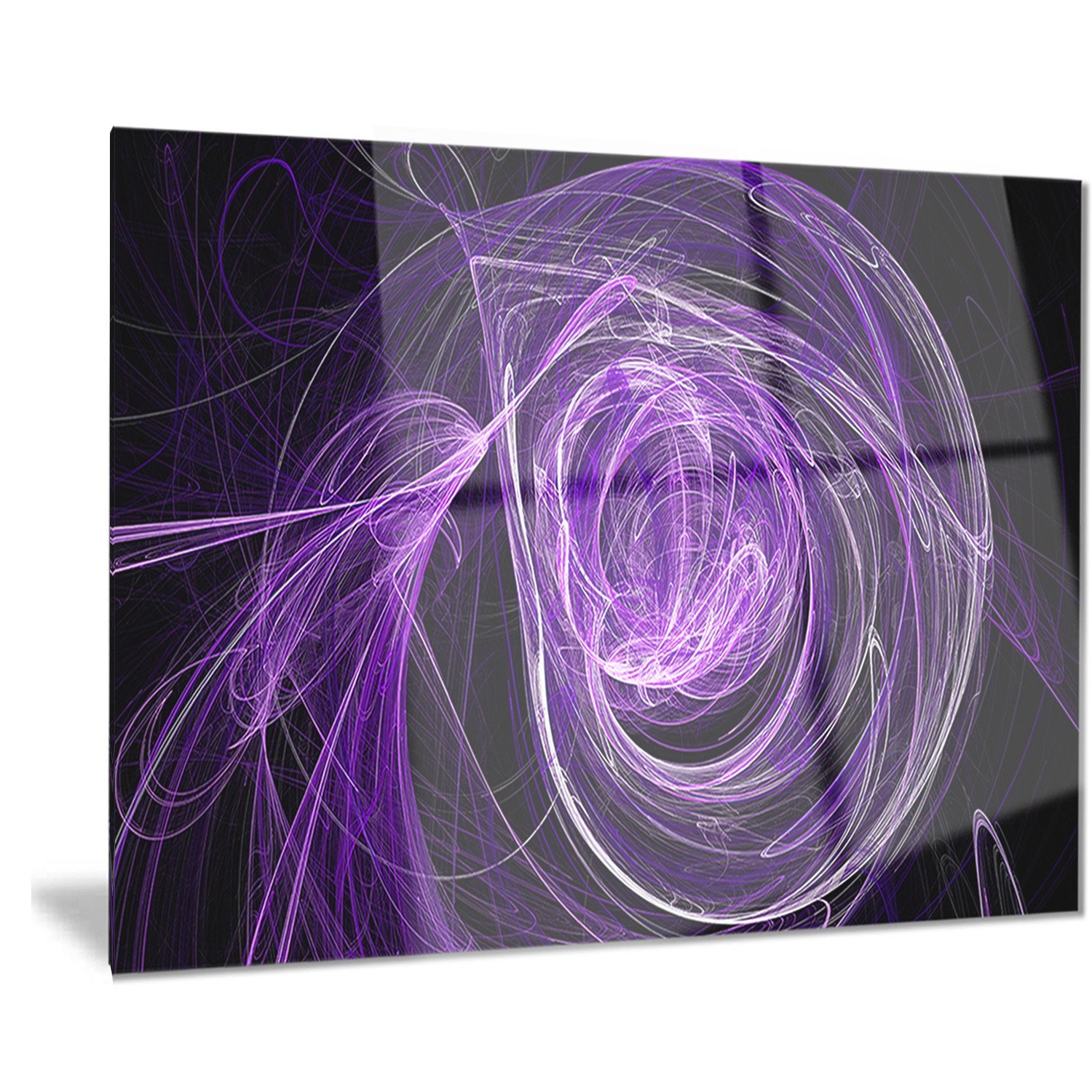 Abstract Purple Ball of Yarn Digital Art Metal Wall Decor - Modern Home & Office Decoration - 28x12 Inches - Perfect for Living Room, Bedroom or Workspace