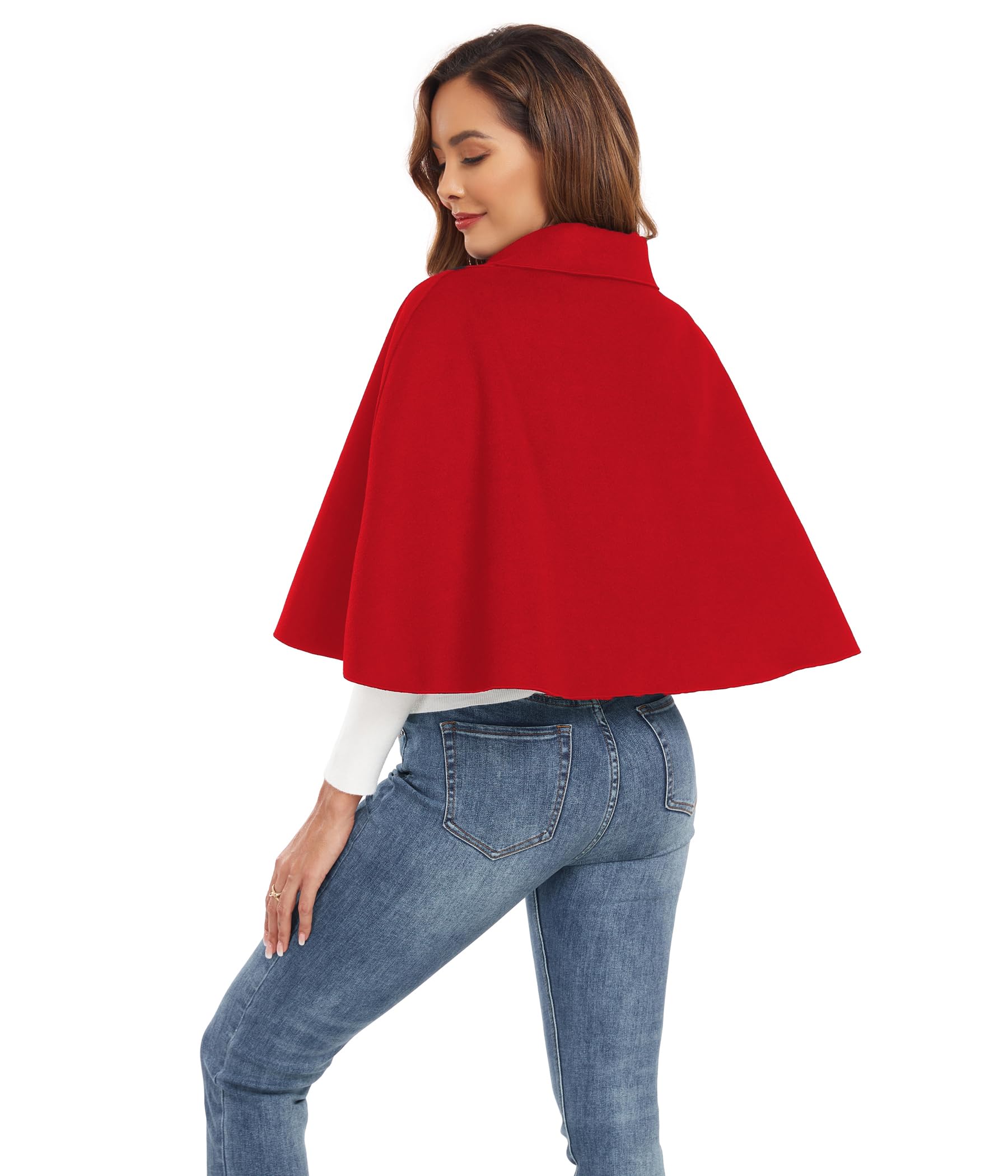 Women's Warm Capelet Shawl - Soft Winter Poncho Cloak for Fall & Winter - Cozy Cover Up for Parties, Weddings & Outdoor Activities