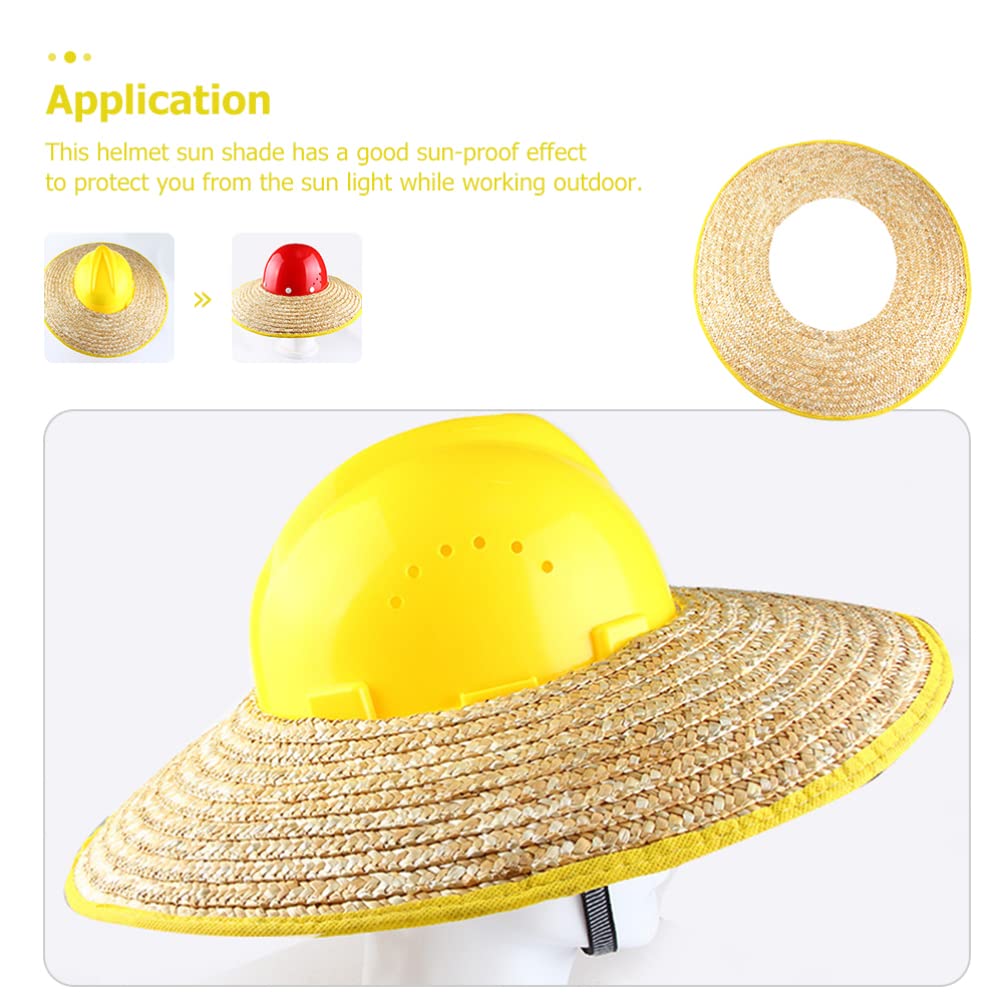iplusmile Sombrero Hard Hat Sun Shade - Straw Helmet with Wide Brim for Sun Protection - Ideal for Construction Workers, High-Altitude Work, and Outdoor Activities like Climbing, Hiking, and Gardening