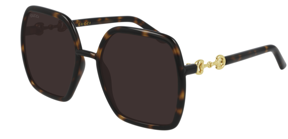 Gucci GG 0890S 002 Havana Brown Hexagonal Women's Sunglasses - Stylish UV Protection for Outdoor Activities & Fashion Accessories