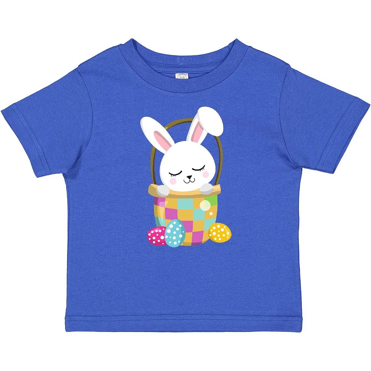 Inktastic Easter White Bunny Cute Bunny Easter Eggs Baby T-Shirt - Adorable Easter Outfit for Infants & Toddlers