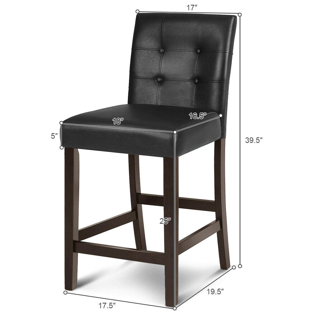 VeahUS Set of 2 Swivel Bar Stools 25 Inch Height - Modern Kitchen Counter Stools with MagnifiQ Technology, Adjustable Bar Height Chairs for Home, Kitchen Island & Breakfast Nook - Perfect for Dining, Entertaining & Small Spaces