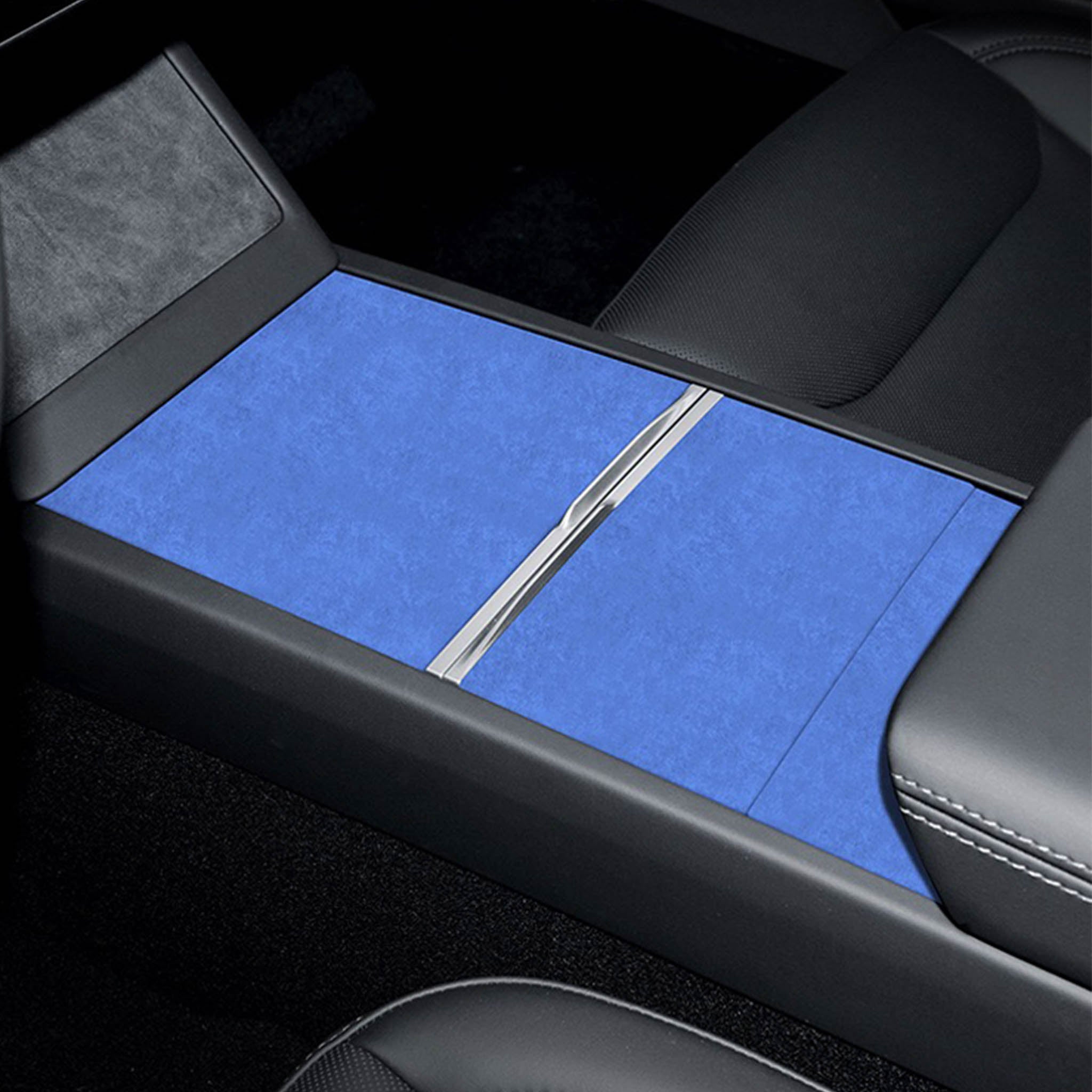 Premium Tesla Alcantara Center Console Wrap Sticker - Compatible with 2024+ Model 3 Highland & 2025+ Model Y Juniper - Luxury Interior Upgrade for Enhanced Driving Comfort