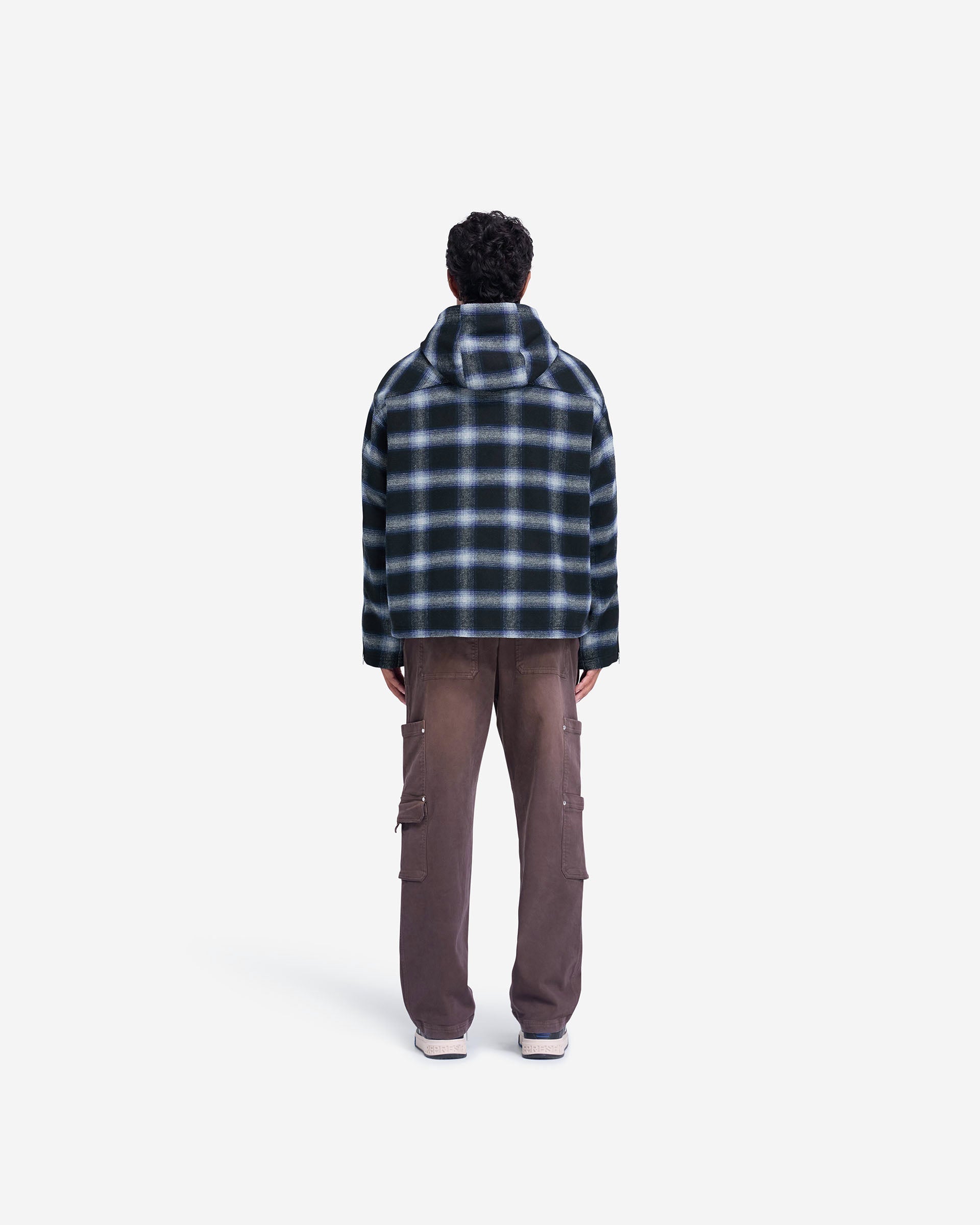 Men's Hooded Overshirt Jacket in Midnight Navy - Lightweight Layering for Outdoor Activities & Casual Wear