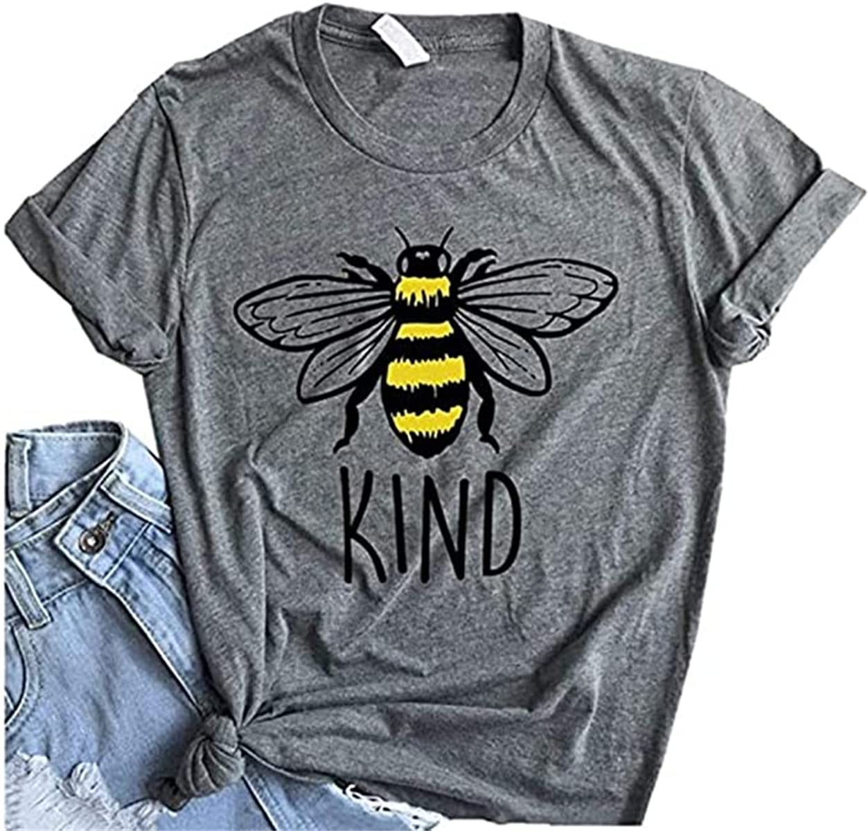 Zicotour Women's Kind T-Shirt - Cute Graphic Blessed LGBT Shirt, Funny Inspirational Teacher Tee for Fall | Casual Wear, Pride Events & Gift Ideas