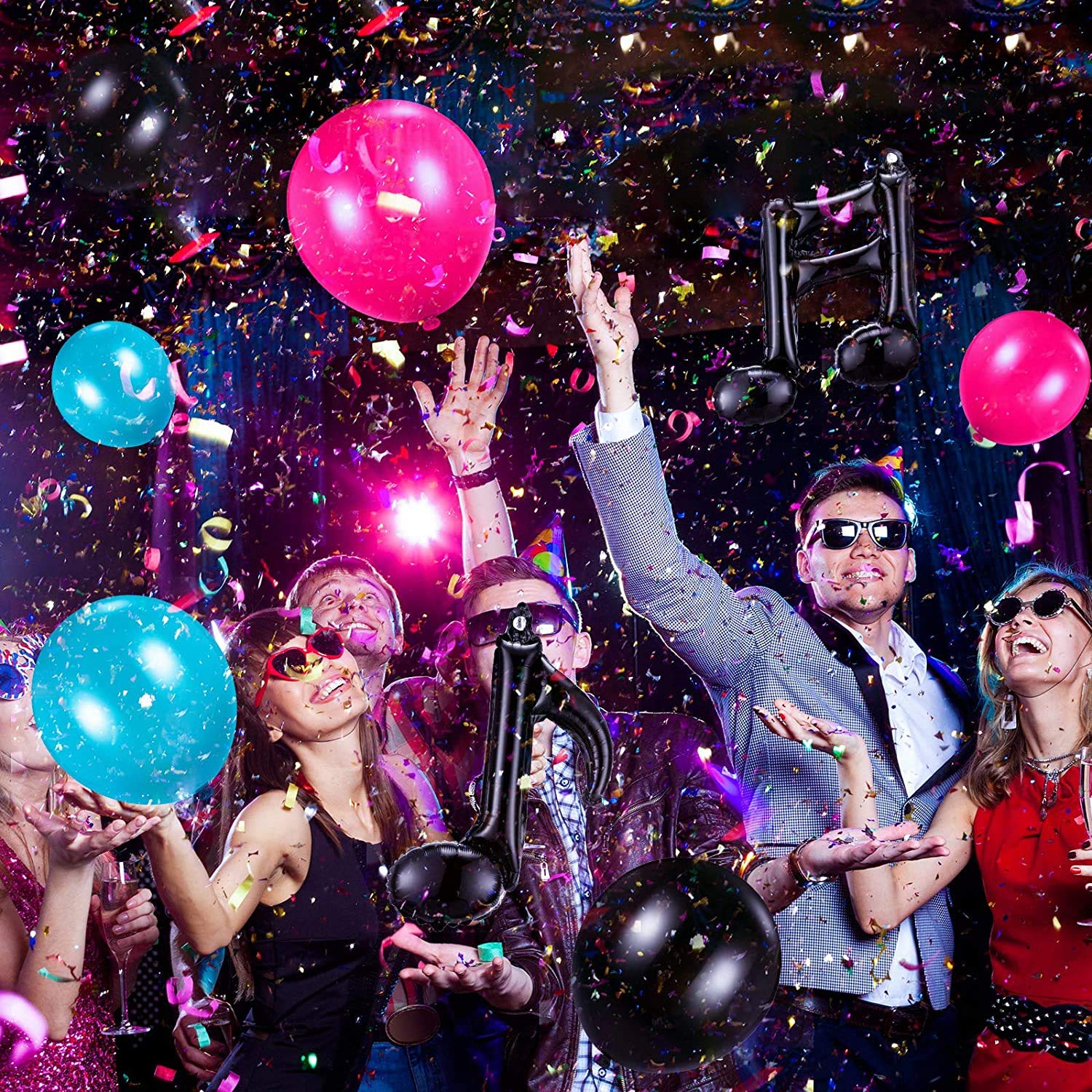 Tic Toc Birthday Party Decorations Supplies Kit - Music Themed Balloon Garland, Backdrop & Cake Toppers for Boys & Girls - Perfect for Kids' Birthday, Dance Party & Classroom Celebrations