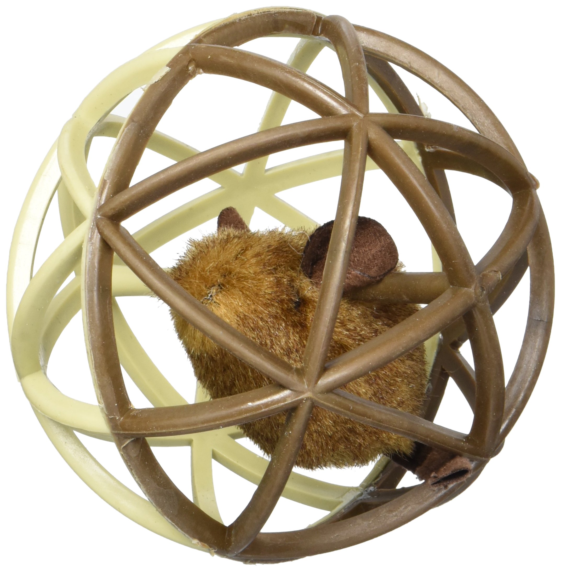 Our Pets Play-N-Squeak Ball of Furry Fury - Interactive Cat Toy with Catnip & RealMouse Electronic Sound - Best Indoor Cat Toys for Playtime & Exercise - Perfect for Bored Cats, Kittens & Playful Felines