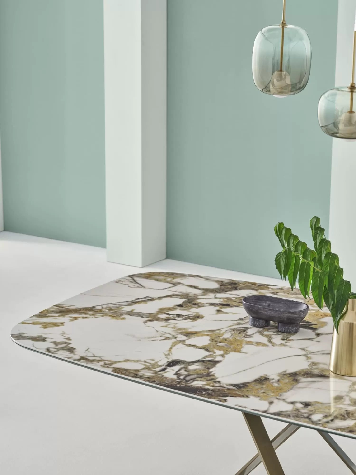 Delta Barrel Marble & Ceramic Side Table - Elegant Home Decor for Living Room, Bedroom, or Office - Durable & Stylish End Table with Natural Stone Finish