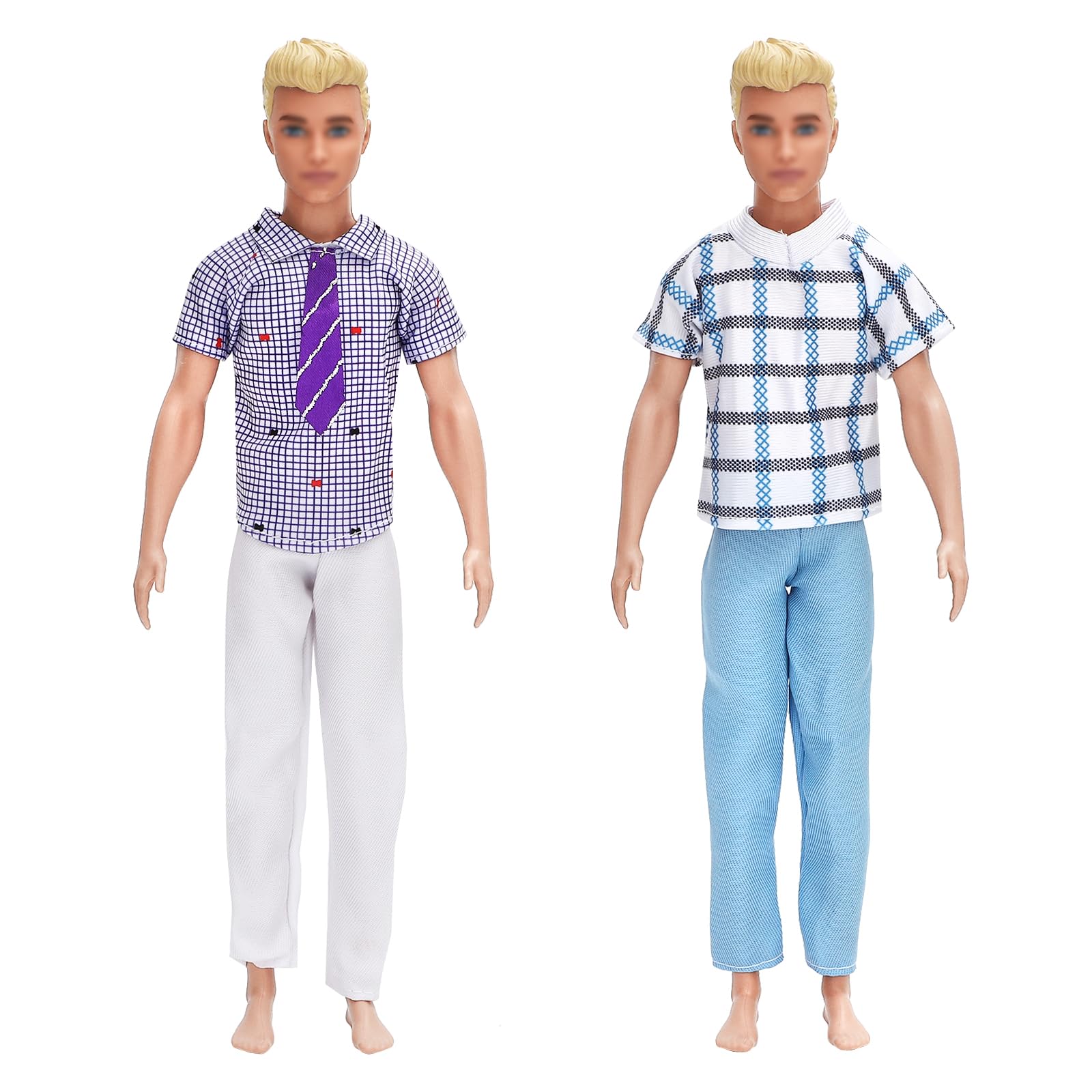 SOTOGO 18-Piece Doll Clothes & Accessories Set for 12-Inch Boy Dolls - 5 Outfits, Beach Shorts, 2 Pairs Shoes, Headset & Sunglasses - Perfect for Dress-Up, Role Play & Collectible Display