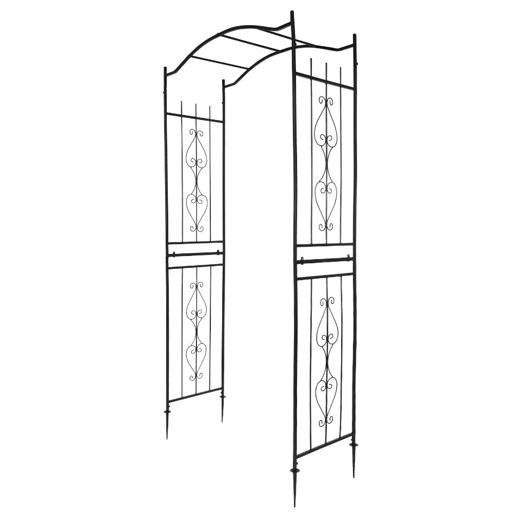 AUTOKOLA Wrought Iron Bridge Roof Arches - Sturdy Plant Climbing Frame for Garden Vine Support | Perfect for Roses, Ivy & Outdoor Vertical Gardening