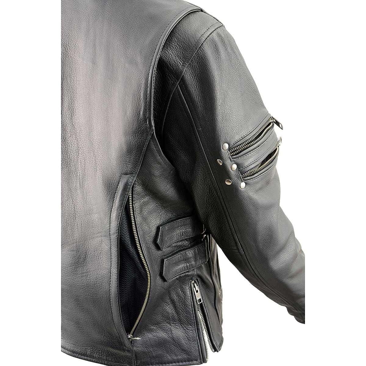 Milwaukee MLL2585 Women's Black Premium Leather Motorcycle Jacket with Rivets - Stylish & Durable Riding Gear for Harley, Cruiser & Street Bikes | Perfect for Daily Commute & Weekend Adventures
