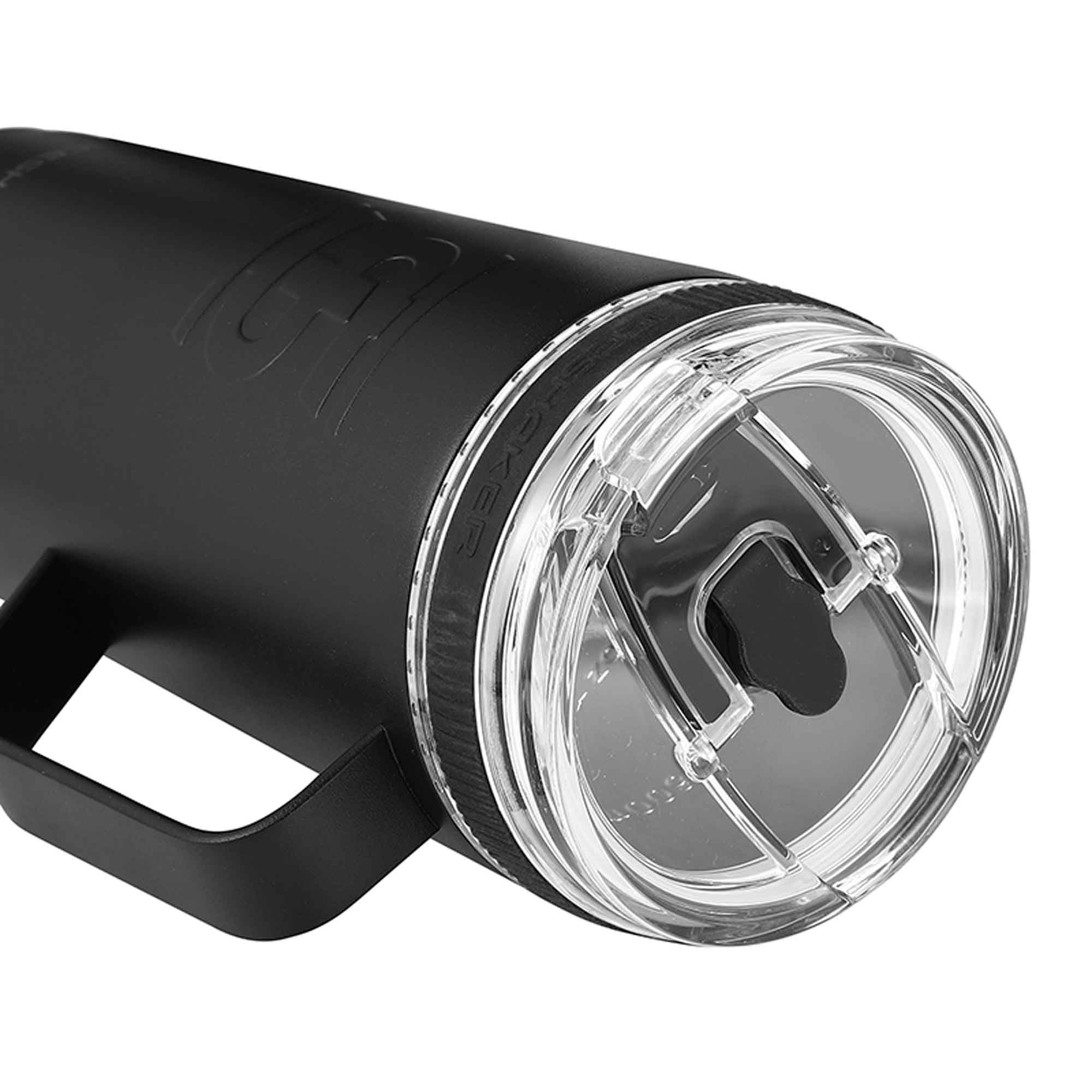 26oz Flexible Water Bottle with Handle - Leak Proof & Durable for Gym, Hiking & Outdoor Activities - Black