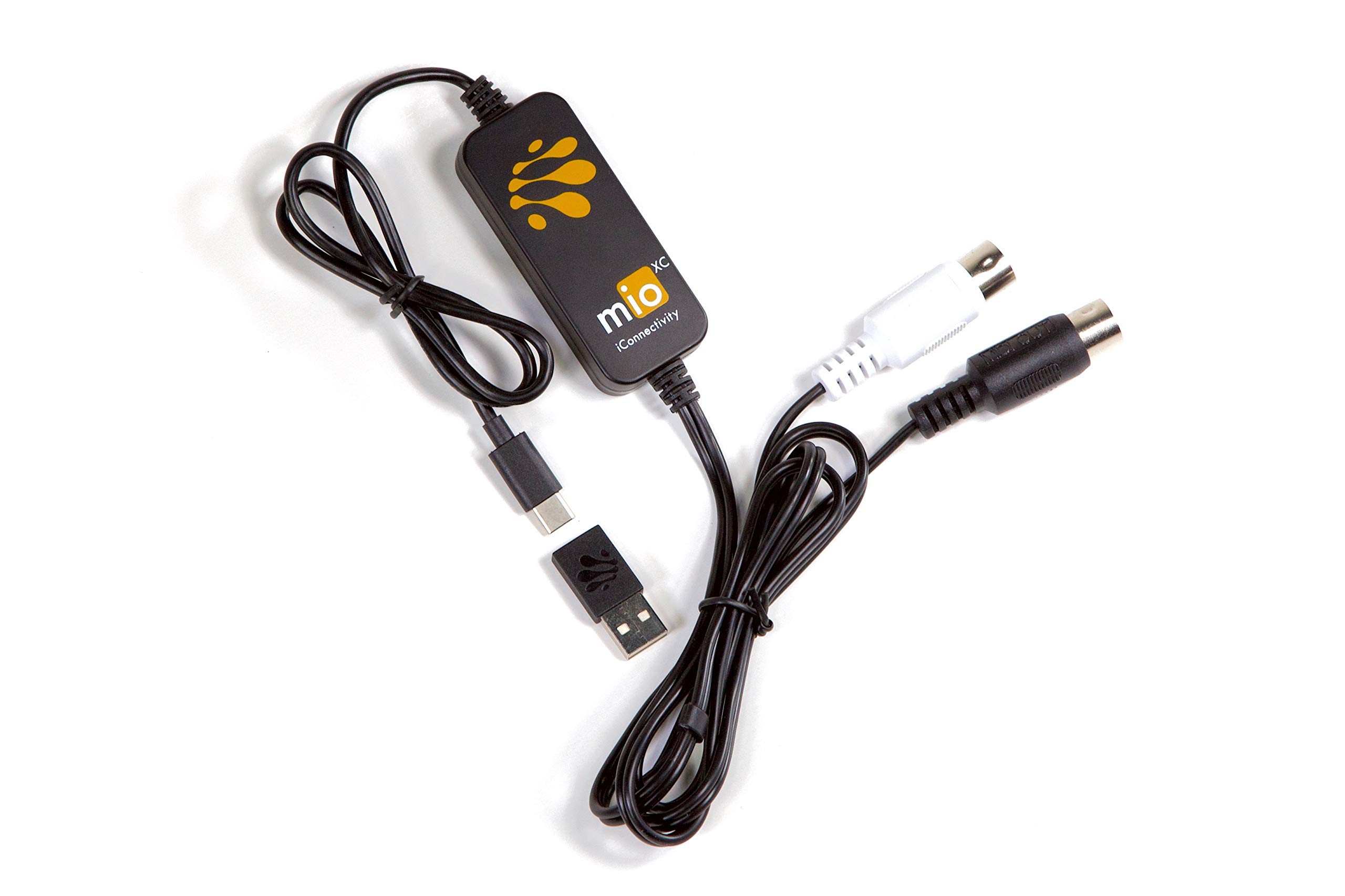 MioXC MIDI Interface & Roland 10ft MIDI Cable Bundle for Music Production, Studio Recording & Live Performance