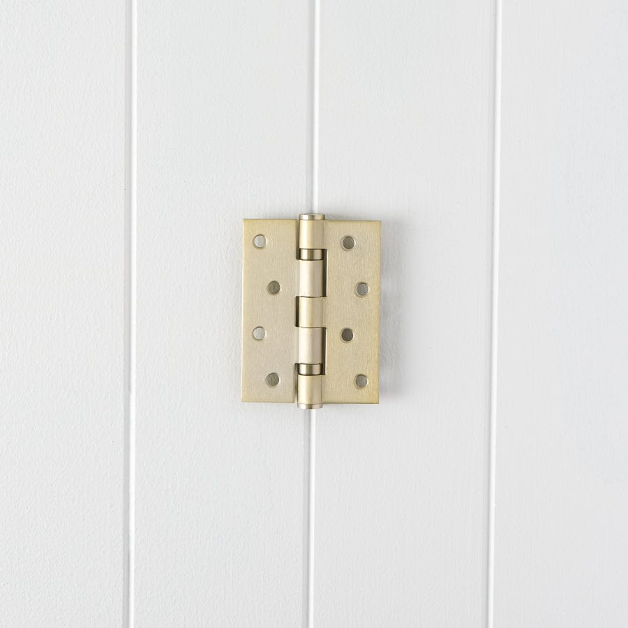 Single Door Butt Hinge - Warm Brushed Nickel Finish for Interior/Exterior Doors | Durable Cabinet & Furniture Hardware