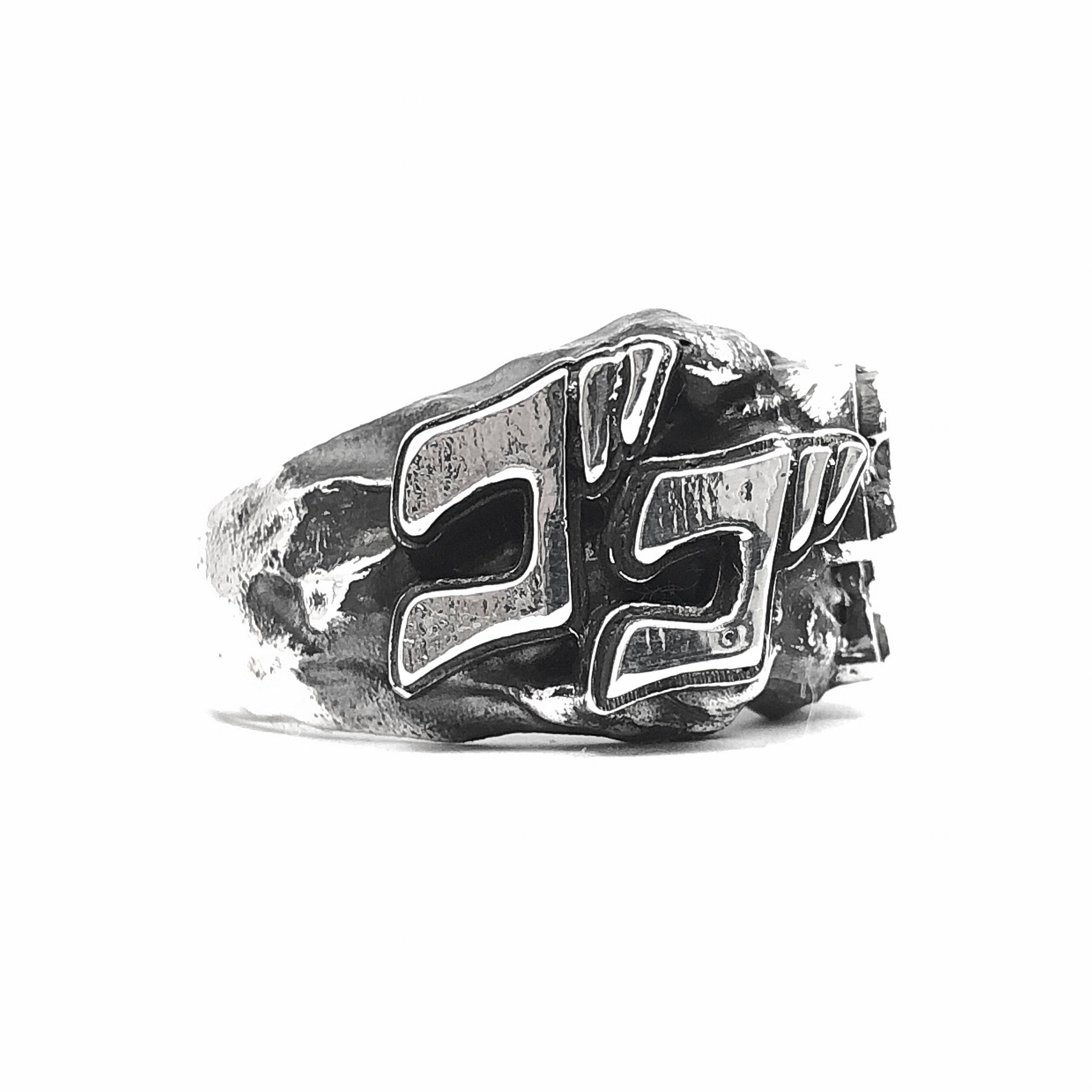 Menacing Gothic Ring - Sterling Silver Jewelry for Men & Women - Perfect for Halloween, Cosplay, and Dark Fashion