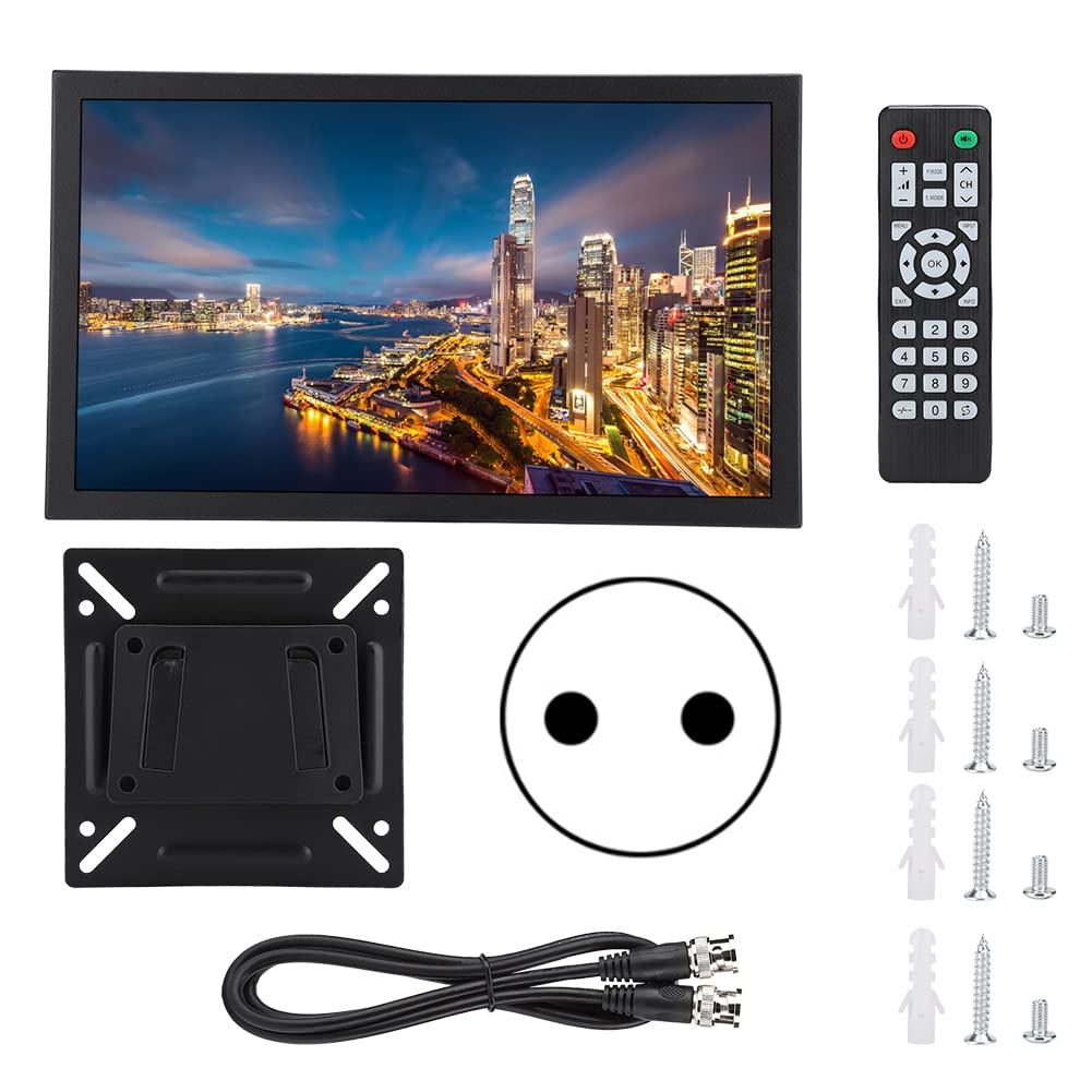 Industrial Metal VGA to BNC USB Security Monitor Display with European Plug - Ideal for Surveillance Systems, CCTV, and Industrial Control Panels