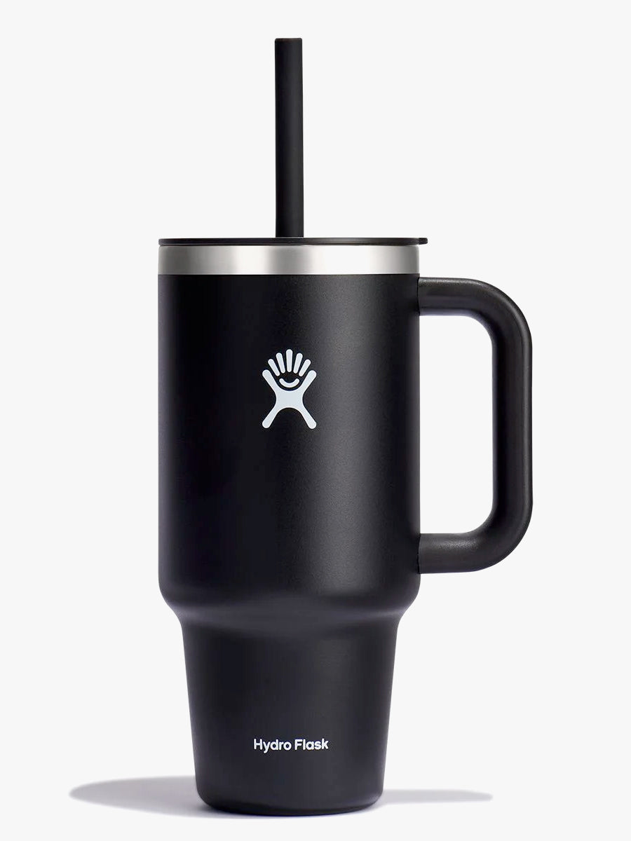 Hydro Flask 32oz (946ml) Insulated Stainless Steel Travel Tumbler - Keeps Drinks Hot/Cold for Hours - Perfect for Hiking, Camping & Commuting - Black