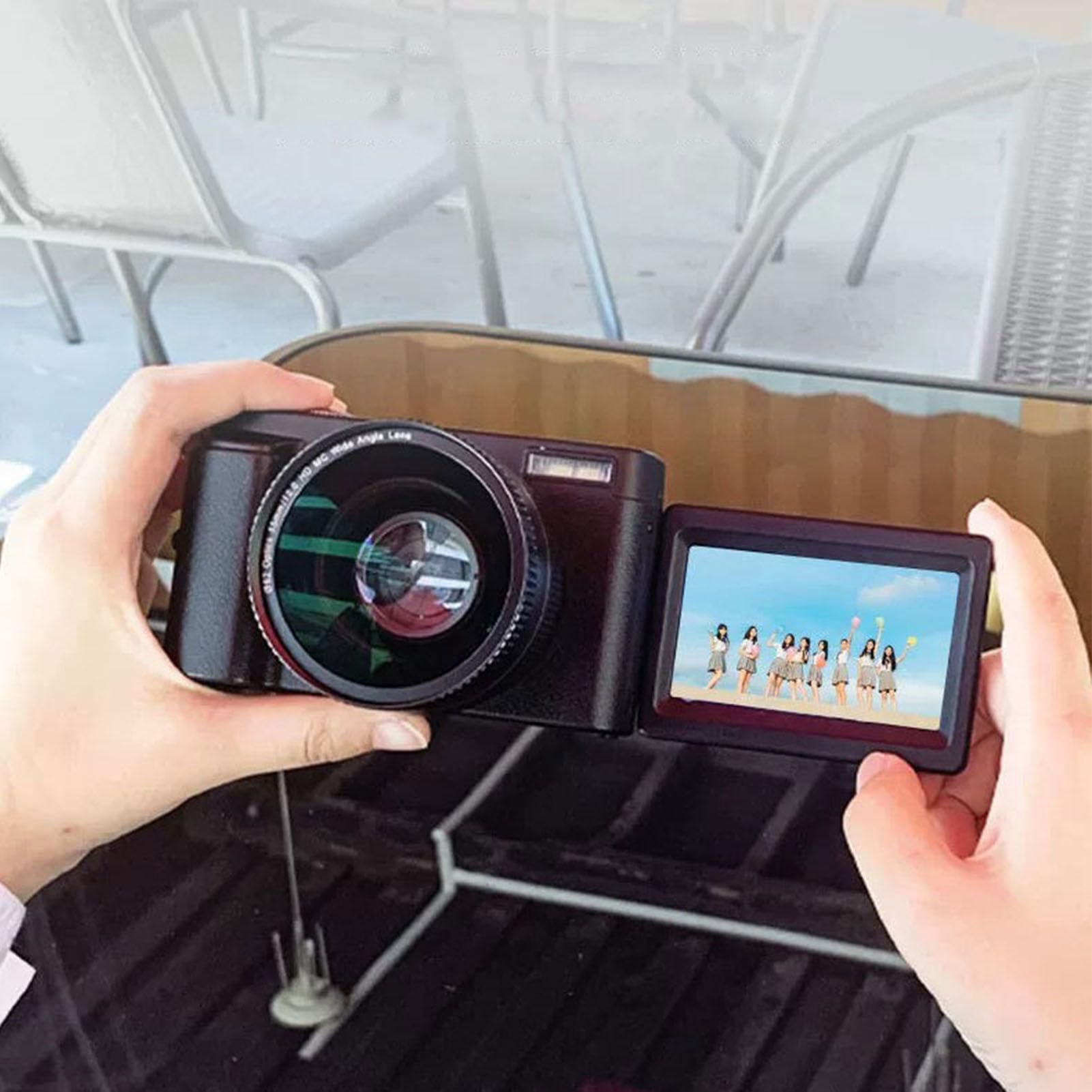 4K Digital Camera with Auto Focus & 16X Zoom - 3 Inch Flip Screen, Built-in Flash & LED Light - Compact HD Vlogging Camera for YouTube, Travel & Selfie Photography (Ideal for Beginners & Content Creators)