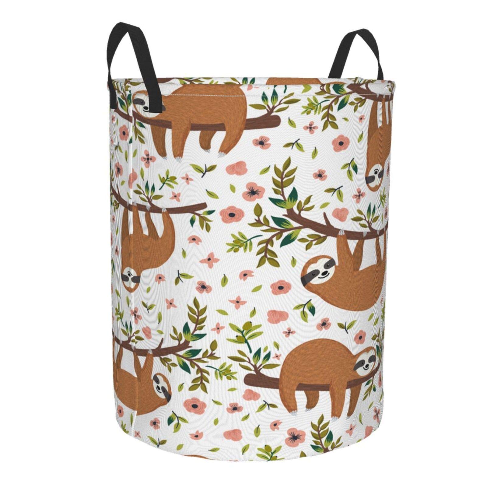 Funny Sloth Laundry Basket - Collapsible Clothes Hamper with Oxford Fabric for Home, Nursery, Office & Dorm | Perfect Storage Bin for Laundry Room, Bedroom Organization & Gift Giving