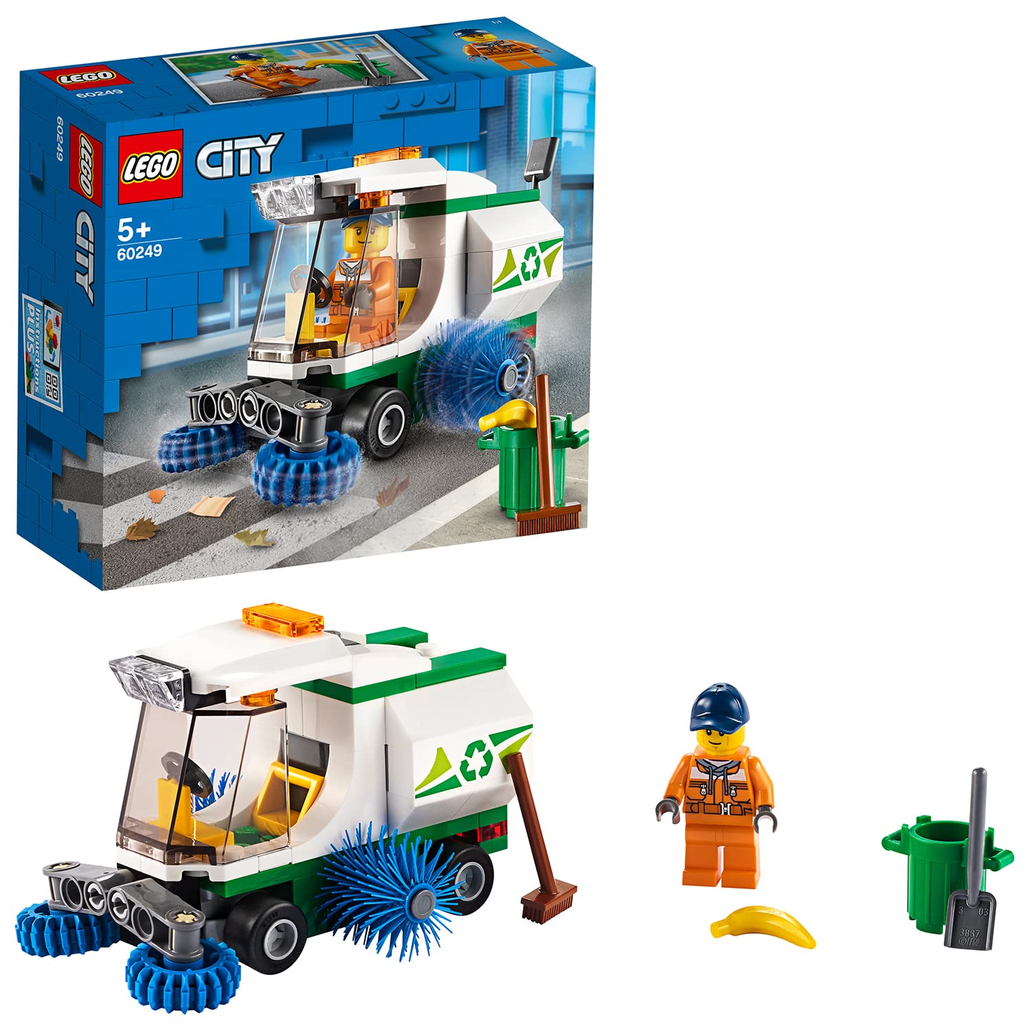LEGO 60249 City Great Vehicles Street Sweeper Toy Truck - Fun Construction Vehicle Playset for Kids, Perfect for Pretend Play & City Building Scenes