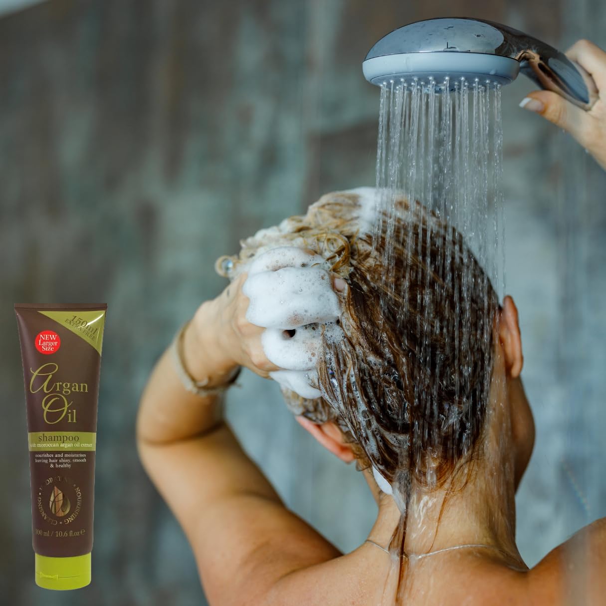 3 Pack Argan Oil Shampoo 300ml for Dry & Damaged Hair - Hydrating & Repairing Hair Care for Daily Use at Home or Salon