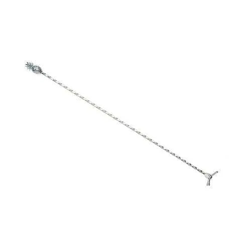 Barfly 13 Inch Pineapple Swizzle Stick - Stainless Steel Cocktail Stirrer for Tropical Drinks, Tiki Bars & Home Mixology