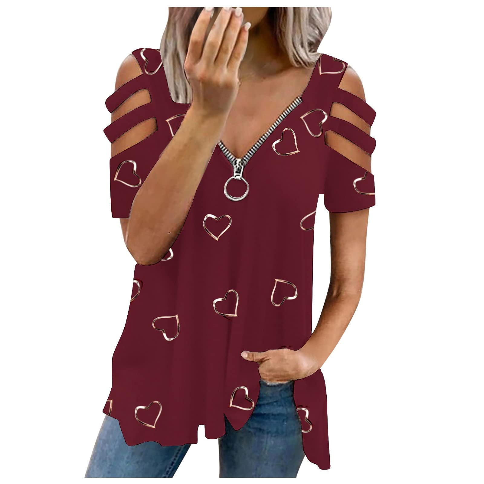 Oversized T-Shirts for Women - Sexy Crewneck Blouses & Athletic Golf Tees - Perfect for Workout, Gym, Golf & Birthday Gifts