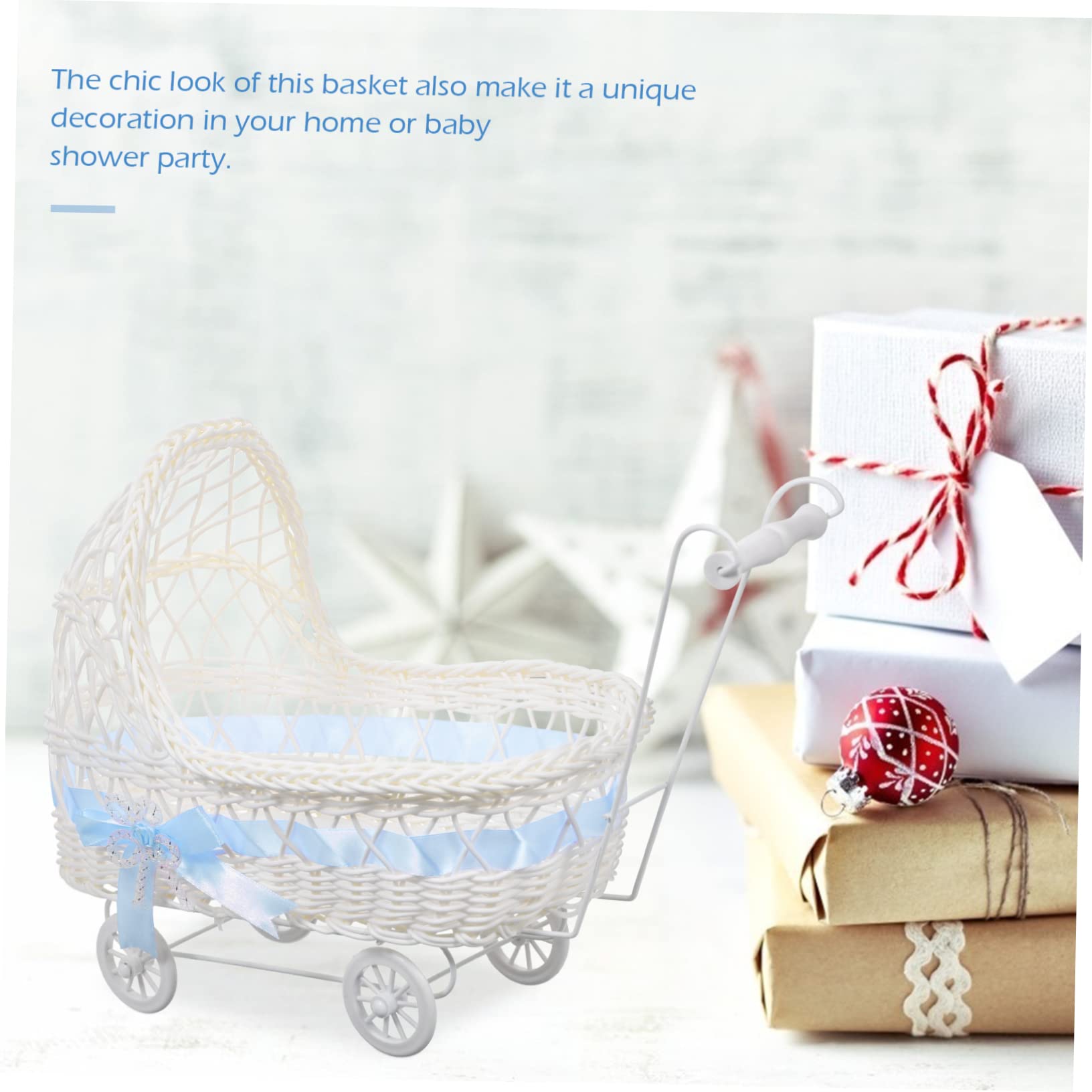 Hohopeti Woven Basket Set - 12 Pack Natural Rattan Shower Party Decorations, Wedding Flower Baskets & Party Favors for Baby Shower, Bridal Shower, Home Decor and Gift Packaging