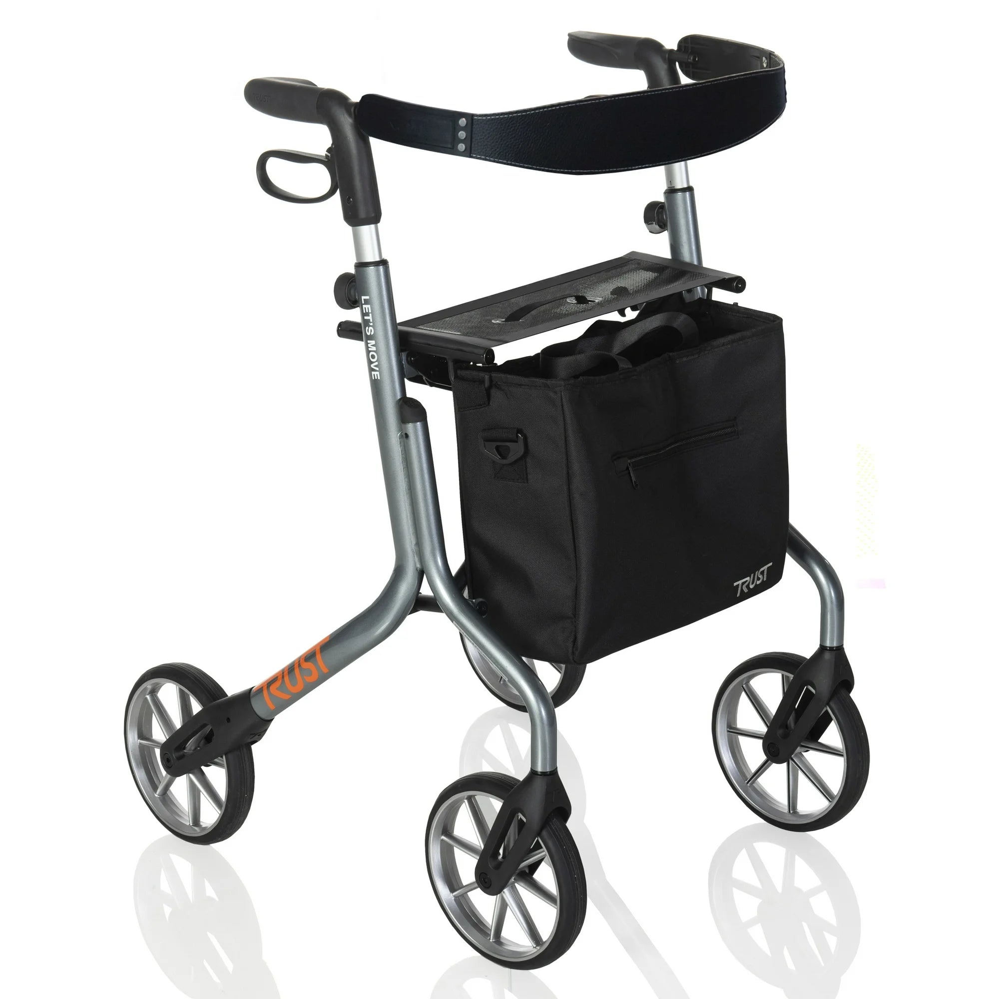 Lets Move Rollator Walker with Seat and Wheels - Lightweight Mobility Aid for Seniors & Adults - Perfect for Indoor & Outdoor Use, Shopping, Travel, and Daily Support