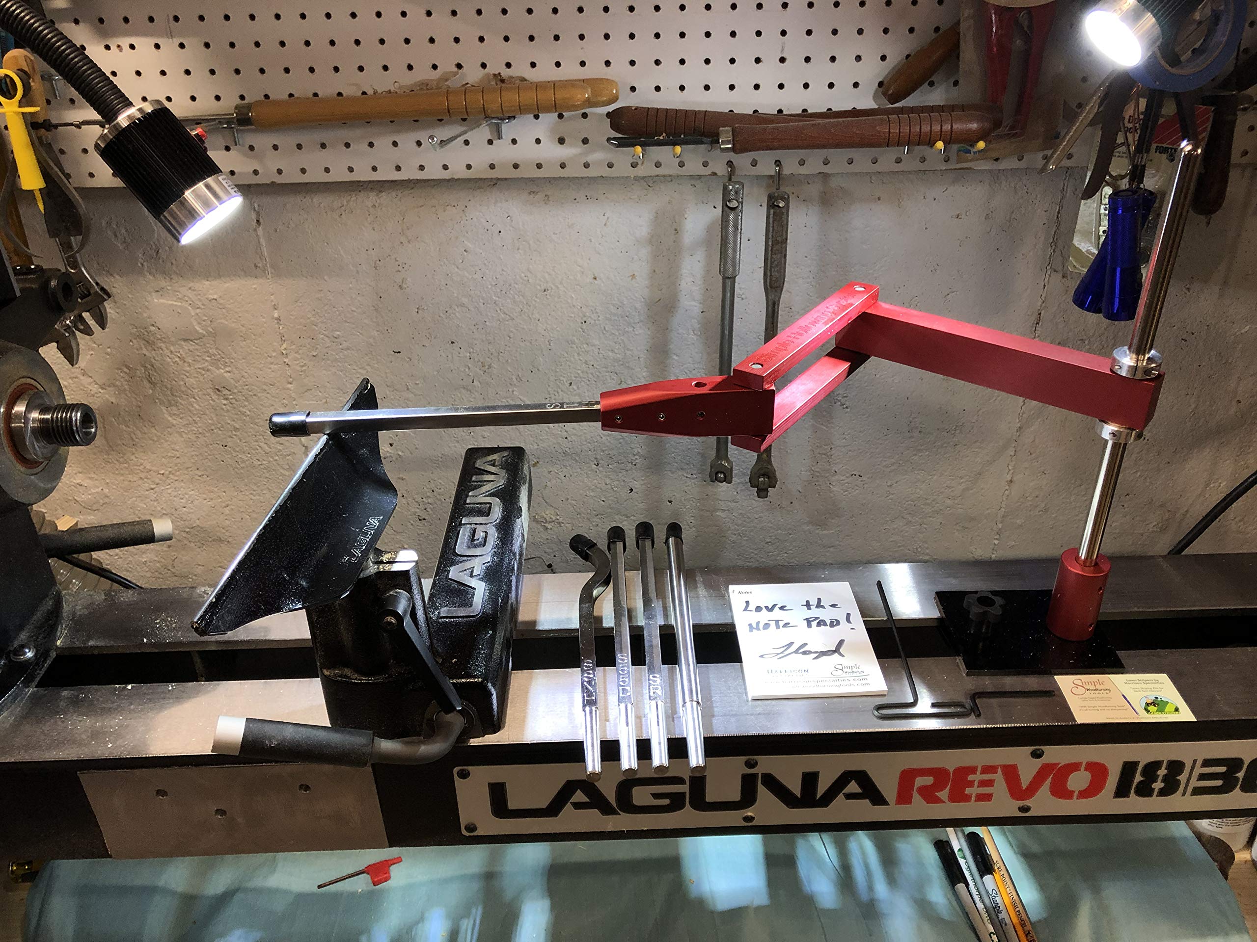 Laser Hollowing System for Woodturning - Stabilizer & Guide for Hollowing Wood with Full-Size Woodturning Tools | Perfect for Bowl Turning, Vase Making & Lathe Projects (SHS with Laser)