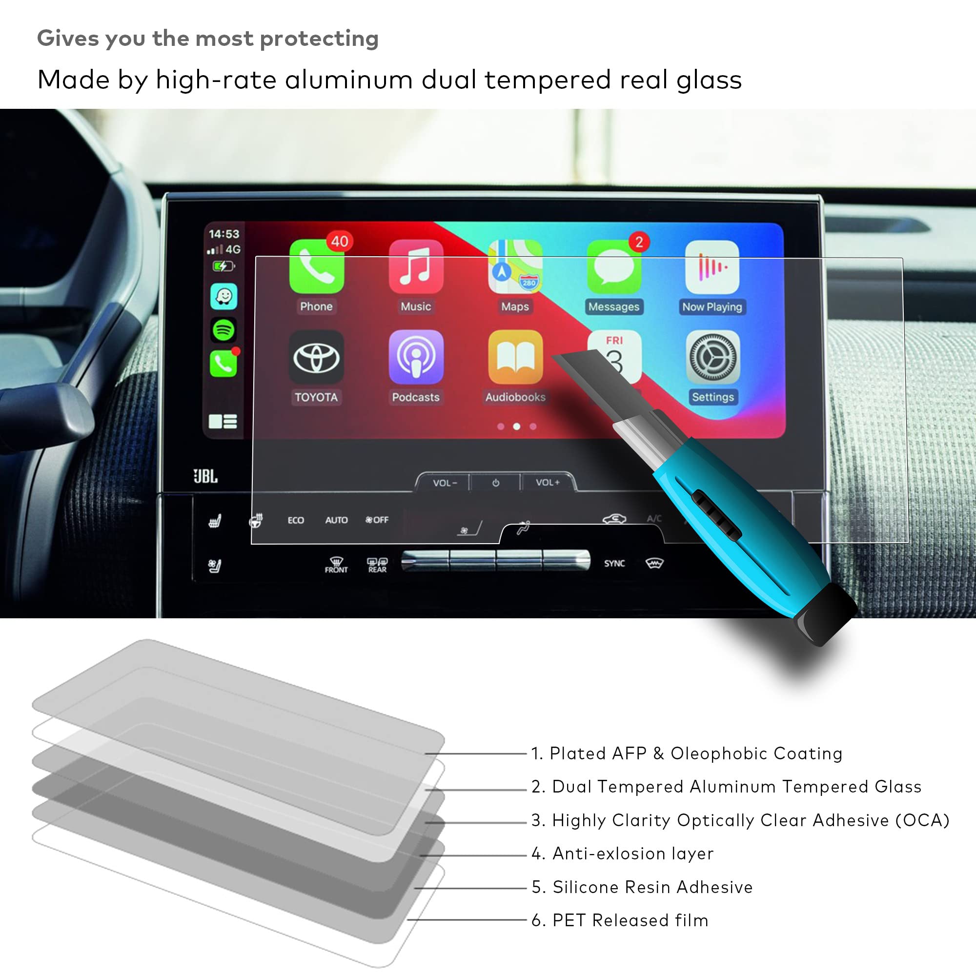 Toyota bZ4X 2023 Screen Protector - Anti-Glare Matte for Touchscreen & Navigation - Driving Comfort