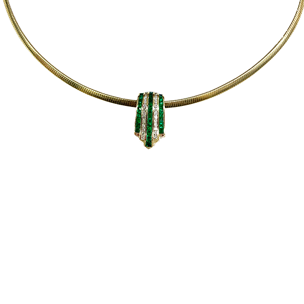 14K Yellow Gold Emerald Pendant Necklace for Women - Elegant Green Gemstone Jewelry Gift for Birthday, Anniversary & Special Occasions