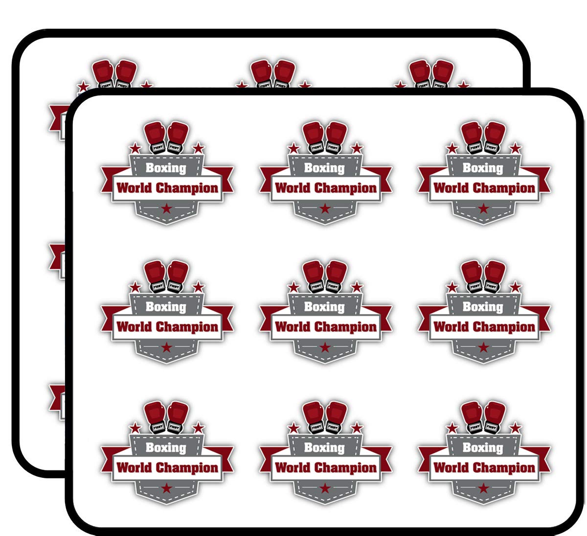 World Champion Boxing Stickers - 2 Inch Sports Label Art Decor for Planners, Calendars, Scrapbooking & Crafting (18 Pack) - Perfect for DIY Projects, Gift Wrapping & Party Decorations