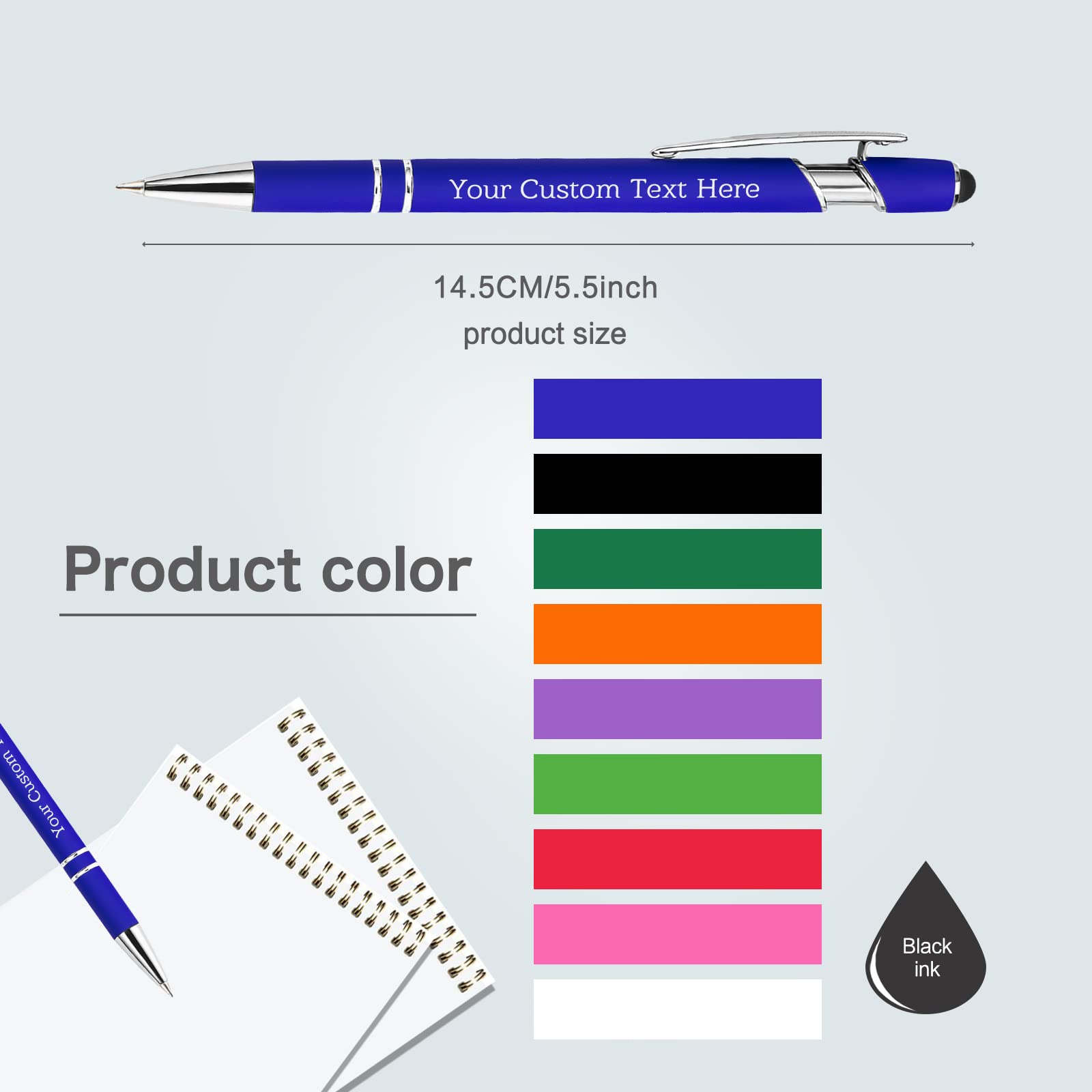 Custom Engraved Personalized Pens with Name - Bulk 36pc Set for Business, Graduation & Birthday Gifts - Ballpoint Pen with Logo & Text - Perfect for Corporate Events, School Supplies & Party Favors