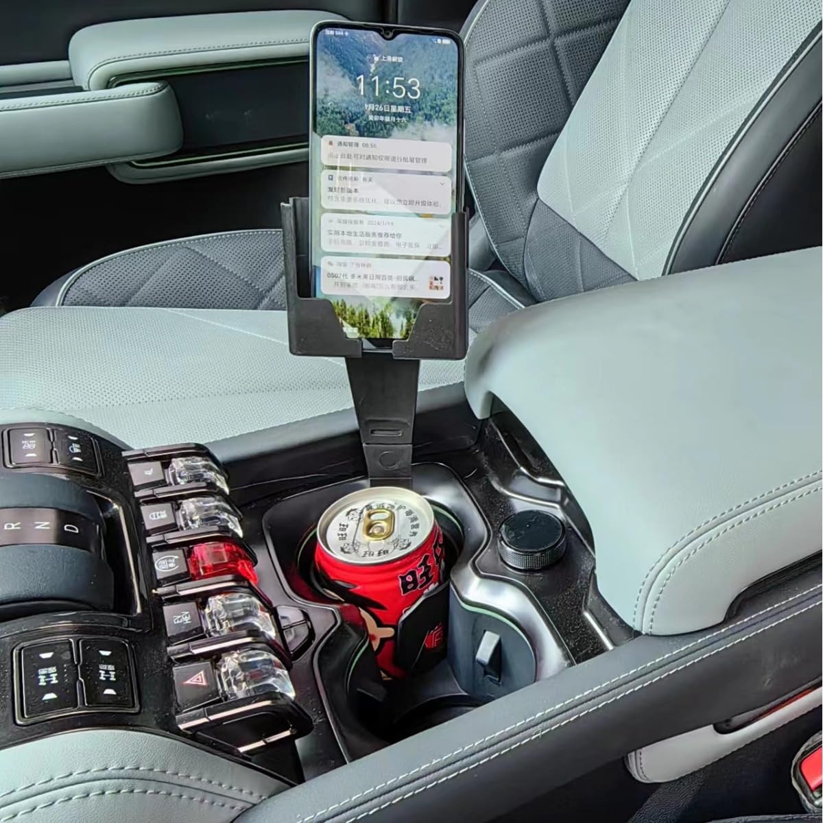 Shutterlily 2-in-1 Car Cup Phone Holder - 2 Pack Universal Smartphone Mount for Vehicles - Perfect for Commuting, Road Trips & Hands-Free Driving (2024 New Model)