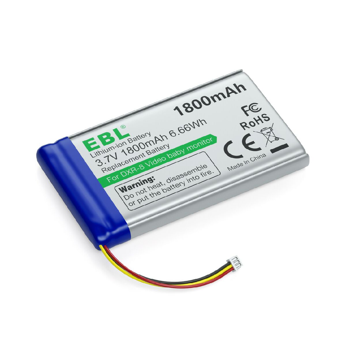 EBL 3.7V Replacement Battery for DXR 8 Video Baby Monitors - Compatible with SP 803048 - Long Lasting Power for Baby Monitoring - Perfect for Nursery, Home Security & Nighttime Use