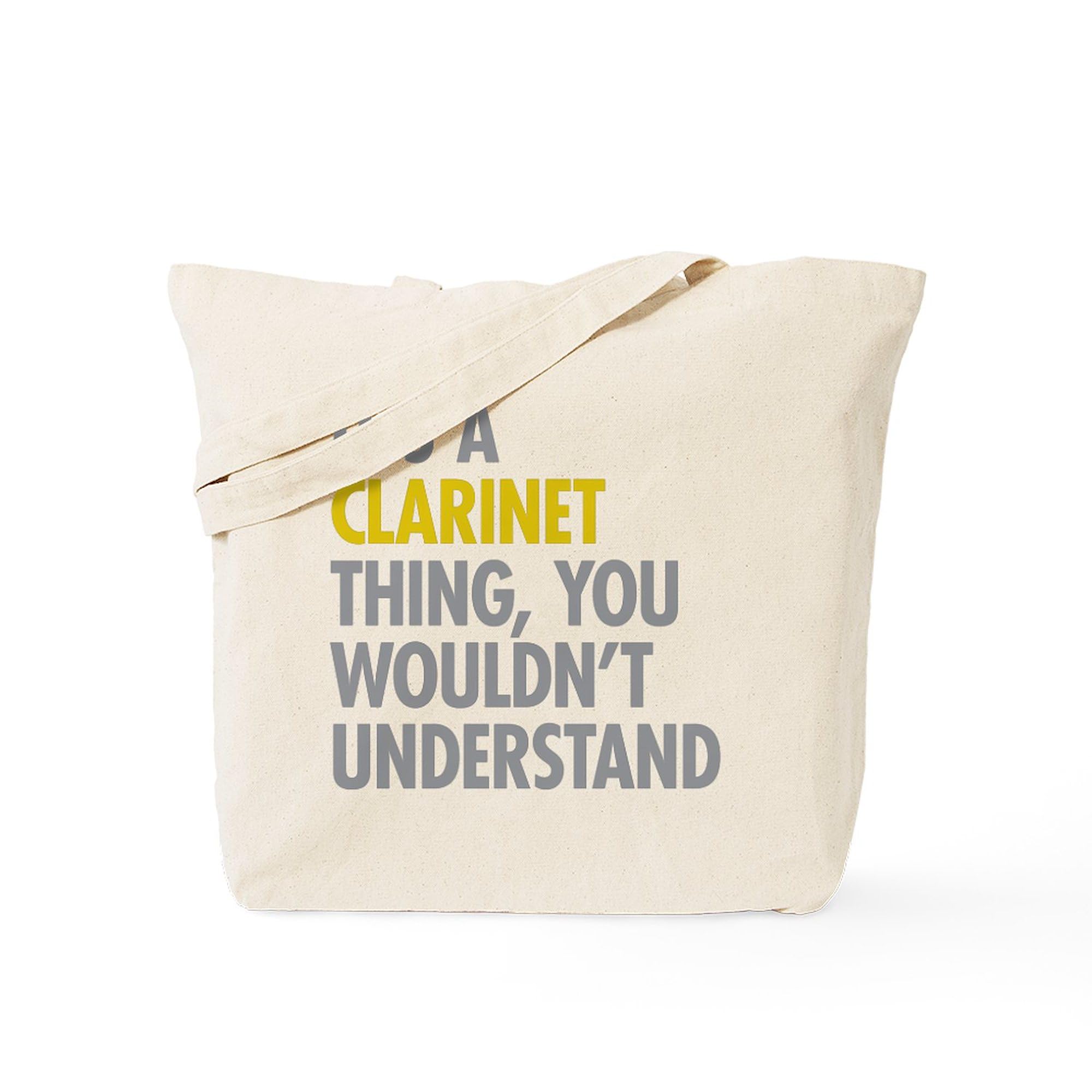 CafePress Clarinet Lover Tote Bag - Natural Canvas Reusable Shopping Bag for Musicians, Students & Grocery Shopping