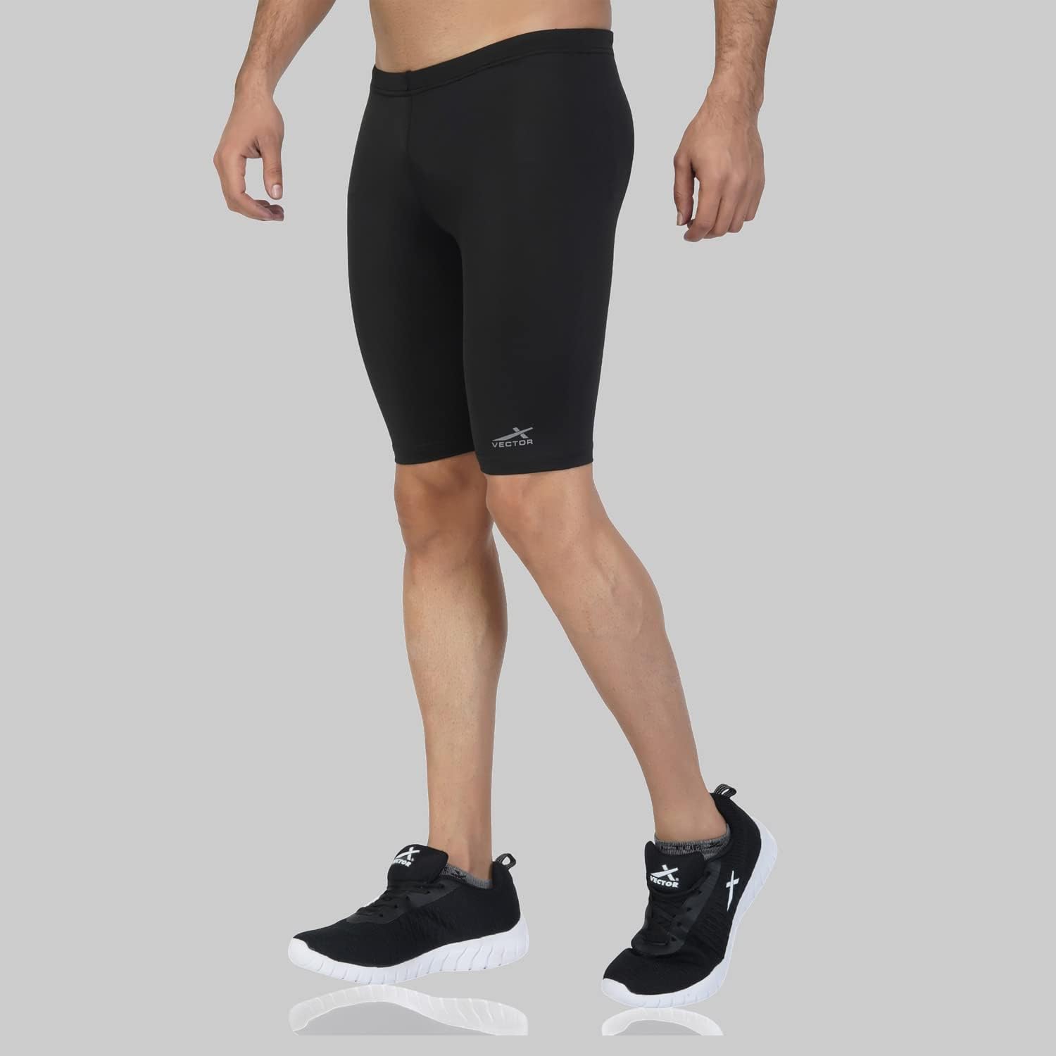 Vector X OMS-182 Unisex Compression Sports Shorts - Breathable & Body-Fit Athletic Shorts for Running, Gym Workouts & Active Lifestyle