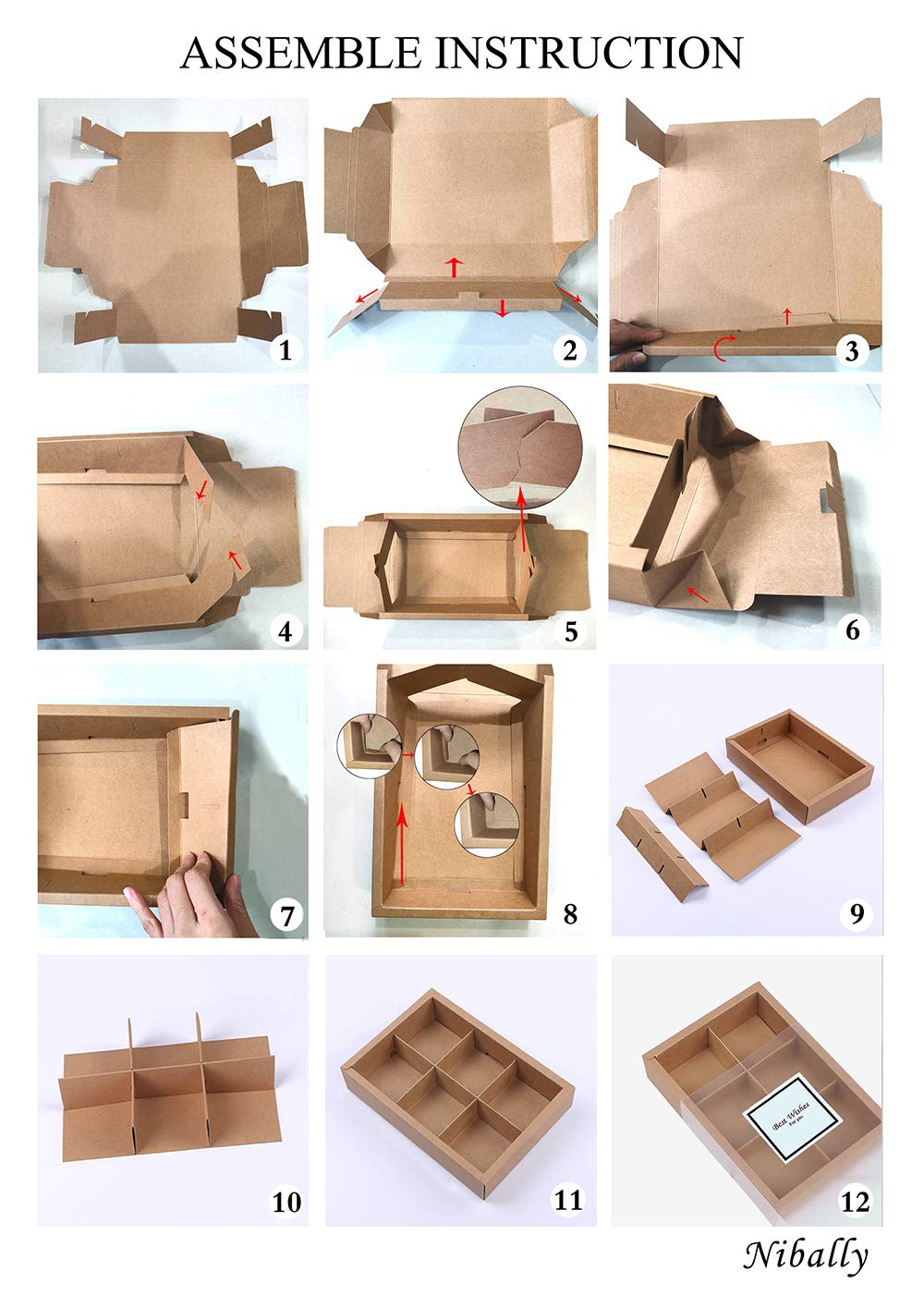 12-Pack Brown Kraft Cupcake Boxes with Inserts & Display Windows - 6 Lattice Baking Containers for Pastries, Cookies & Treats | Perfect for Birthday Parties, Wedding Favors & Gift Packaging