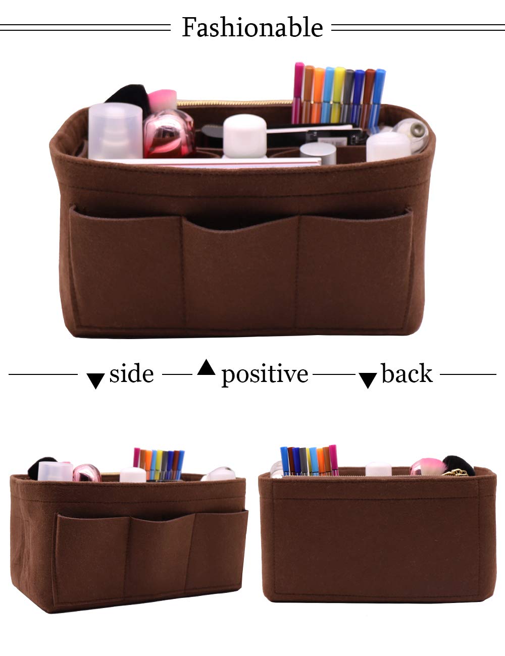 Premium Felt Purse Insert Organizer - Perfect Fit for Louis Vuitton Speedy & Neverfull Bags | Handbag Organizer with Multiple Pockets | Ideal for Travel, Work & Everyday Use