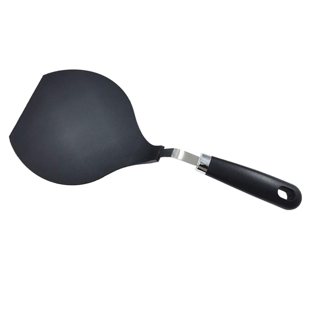 Premium Silicone Pancake Spatula - Flexible Kitchen Turner for Flipping Pancakes, Pizza & Baking - Non-Slip Heat-Resistant Cooking Tool (Black) - Perfect for Breakfast, Baking & Family Cooking
